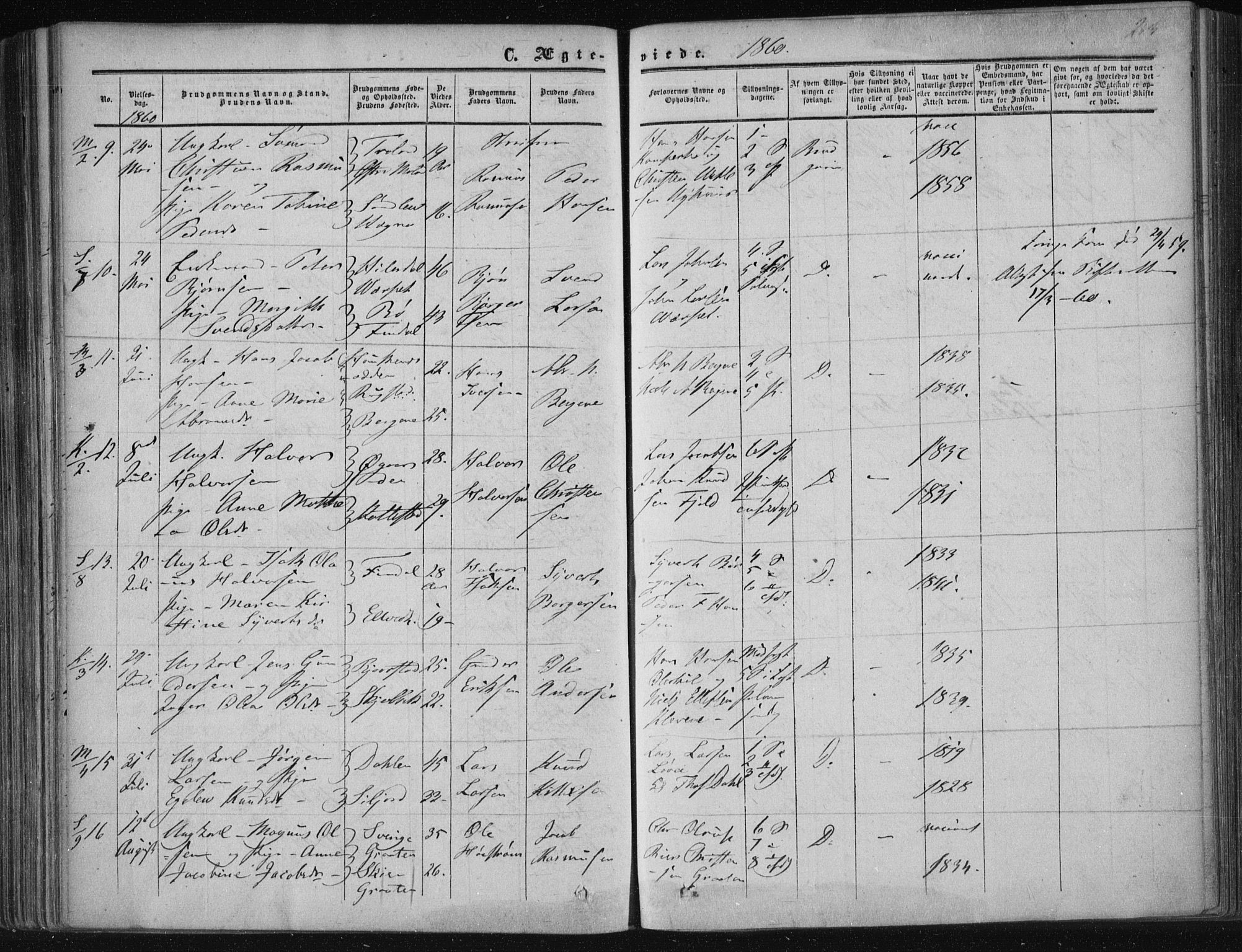 Solum kirkebøker, AV/SAKO-A-306/F/Fa/L0007: Parish register (official) no. I 7, 1856-1864, p. 263