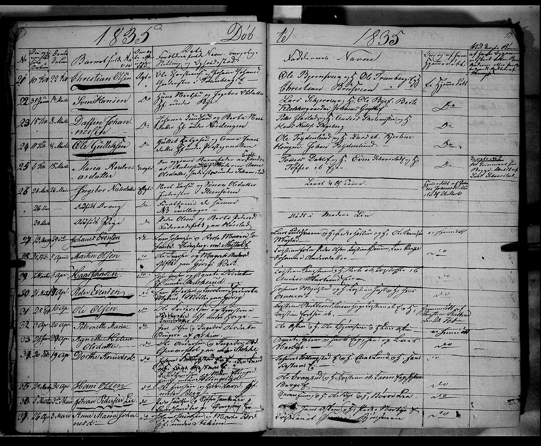 Vardal prestekontor, SAH/PREST-100/H/Ha/Haa/L0005: Parish register (official) no. 5, 1831-1853, p. 18