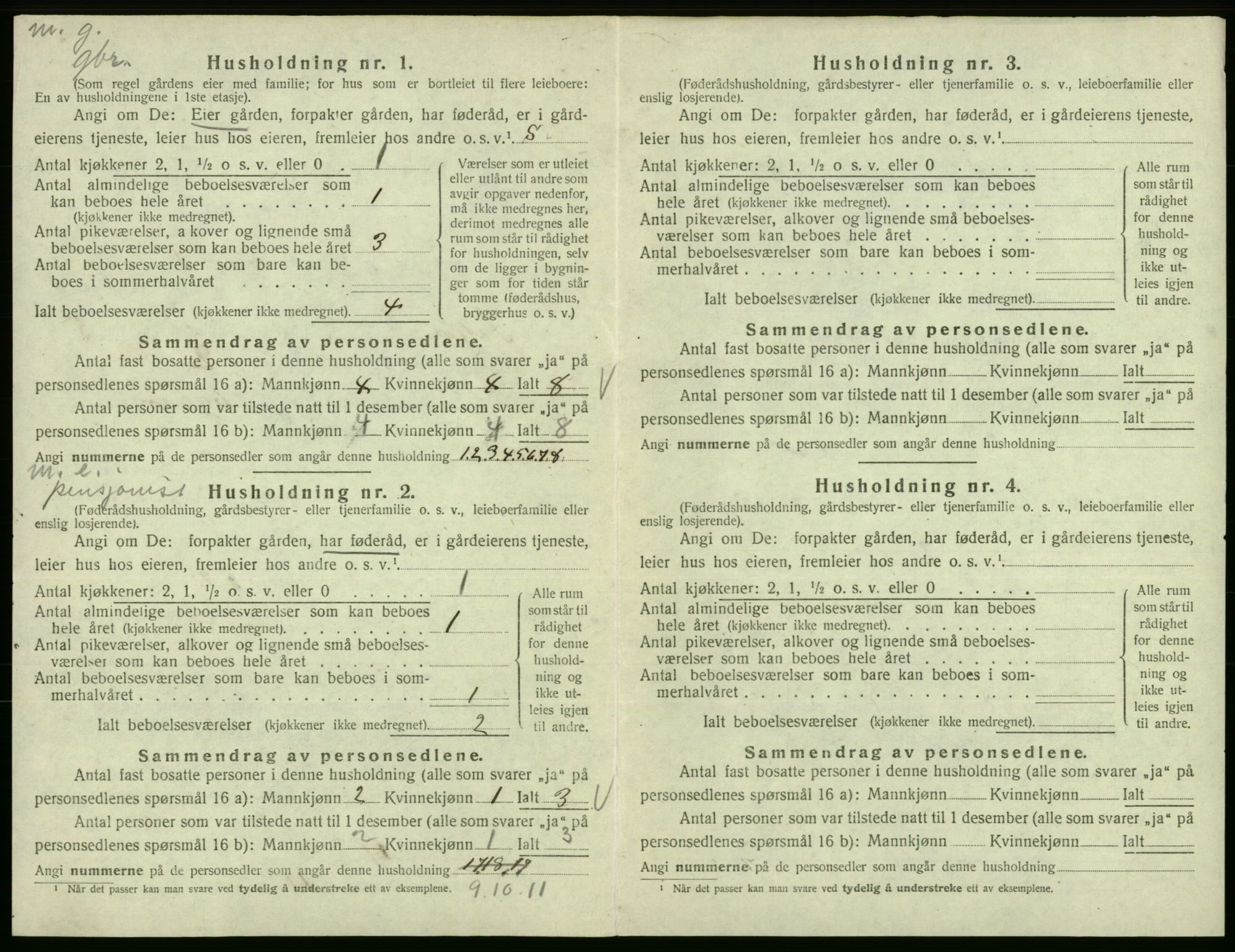 SAB, 1920 census for Fitjar, 1920, p. 315