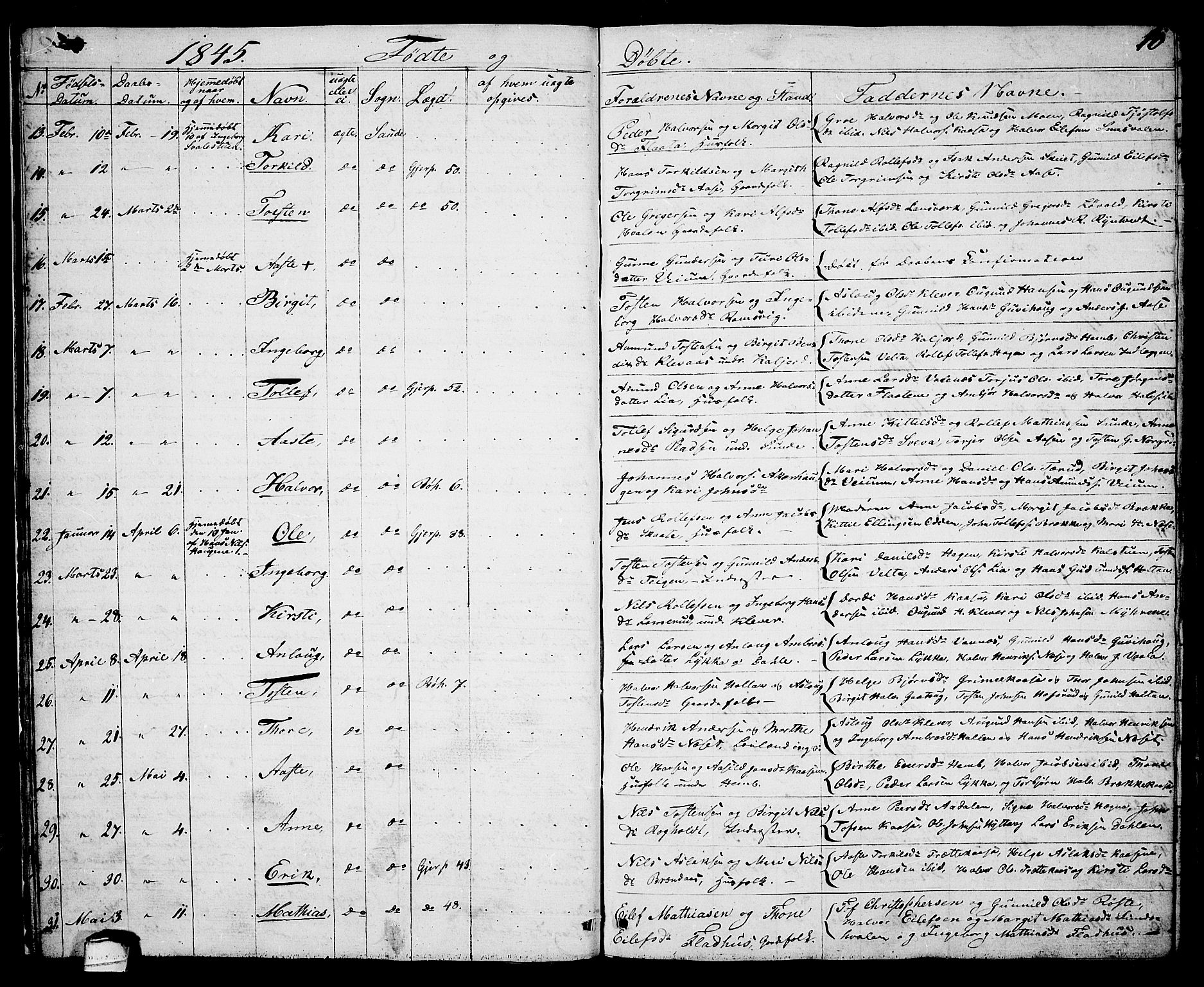Sauherad kirkebøker, SAKO/A-298/G/Ga/L0002: Parish register (copy) no. I 2, 1842-1866, p. 10
