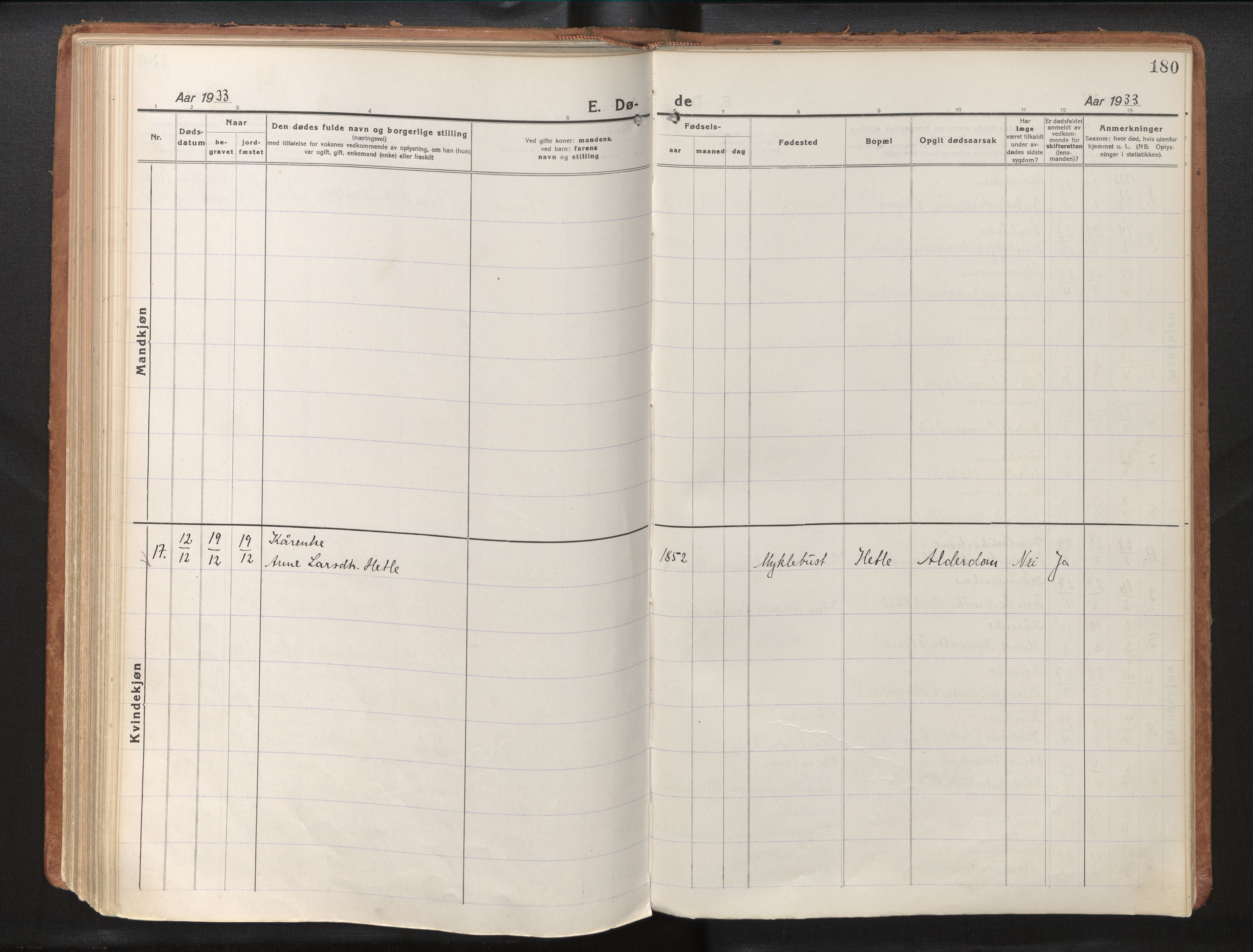 Gloppen sokneprestembete, AV/SAB-A-80101/H/Haa/Haac/L0004: Parish register (official) no. C 4, 1921-1949, p. 180