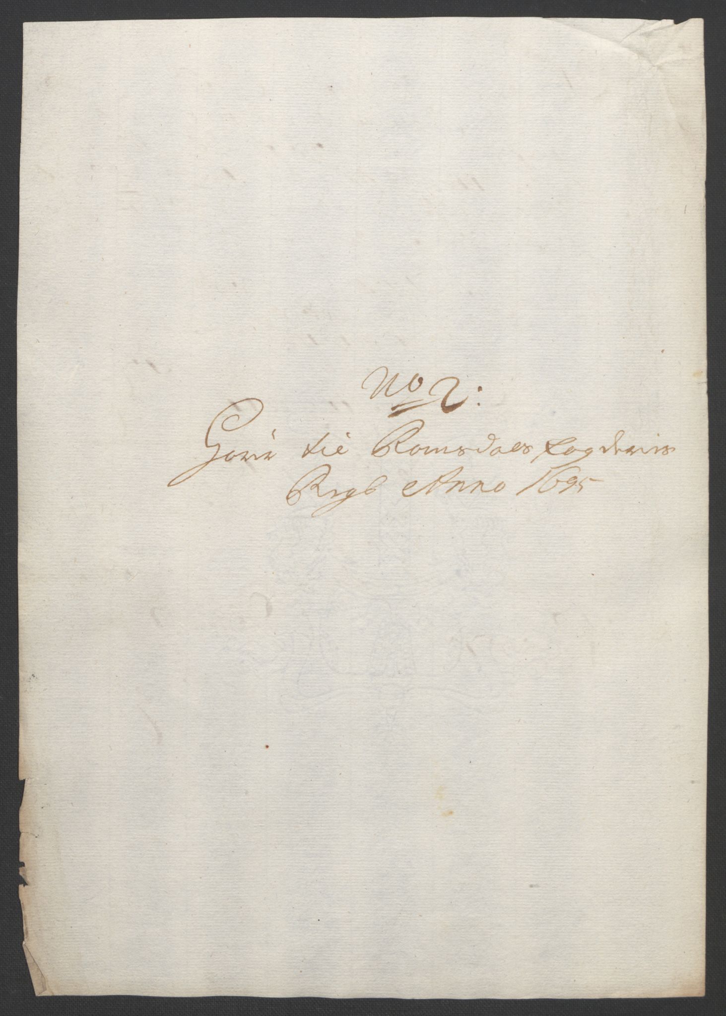 Rentekammeret inntil 1814, Reviderte regnskaper, Fogderegnskap, RA/EA-4092/R55/L3652: Fogderegnskap Romsdal, 1695-1696, p. 136