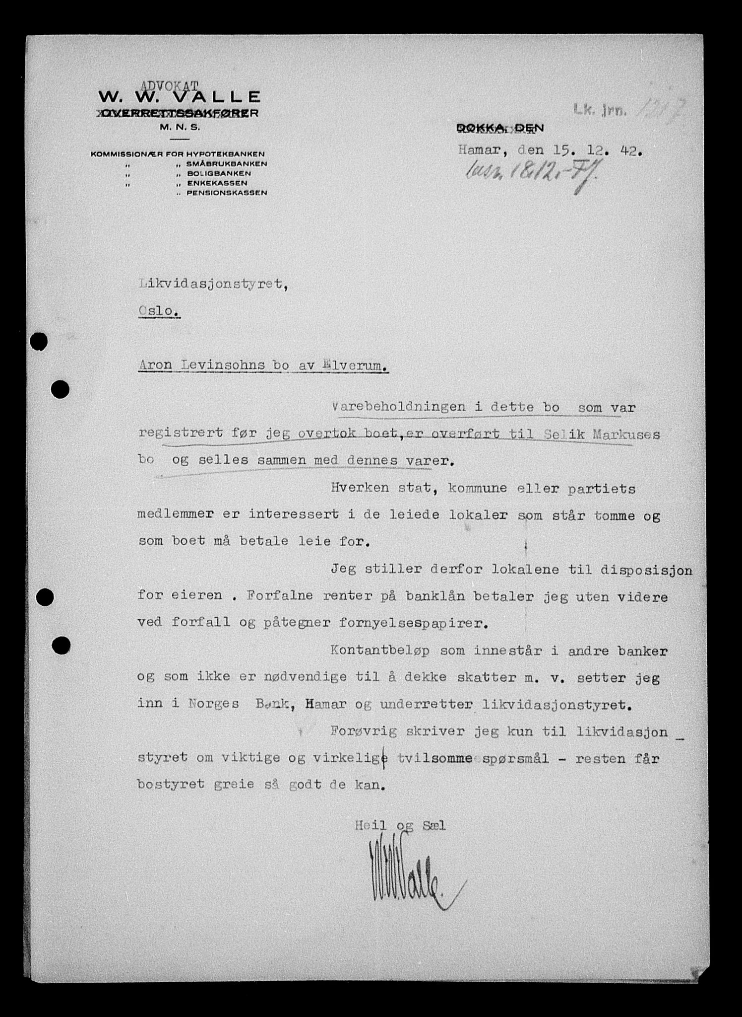 Justisdepartementet, Tilbakeføringskontoret for inndratte formuer, AV/RA-S-1564/H/Hc/Hcd/L1003: --, 1945-1947, p. 19
