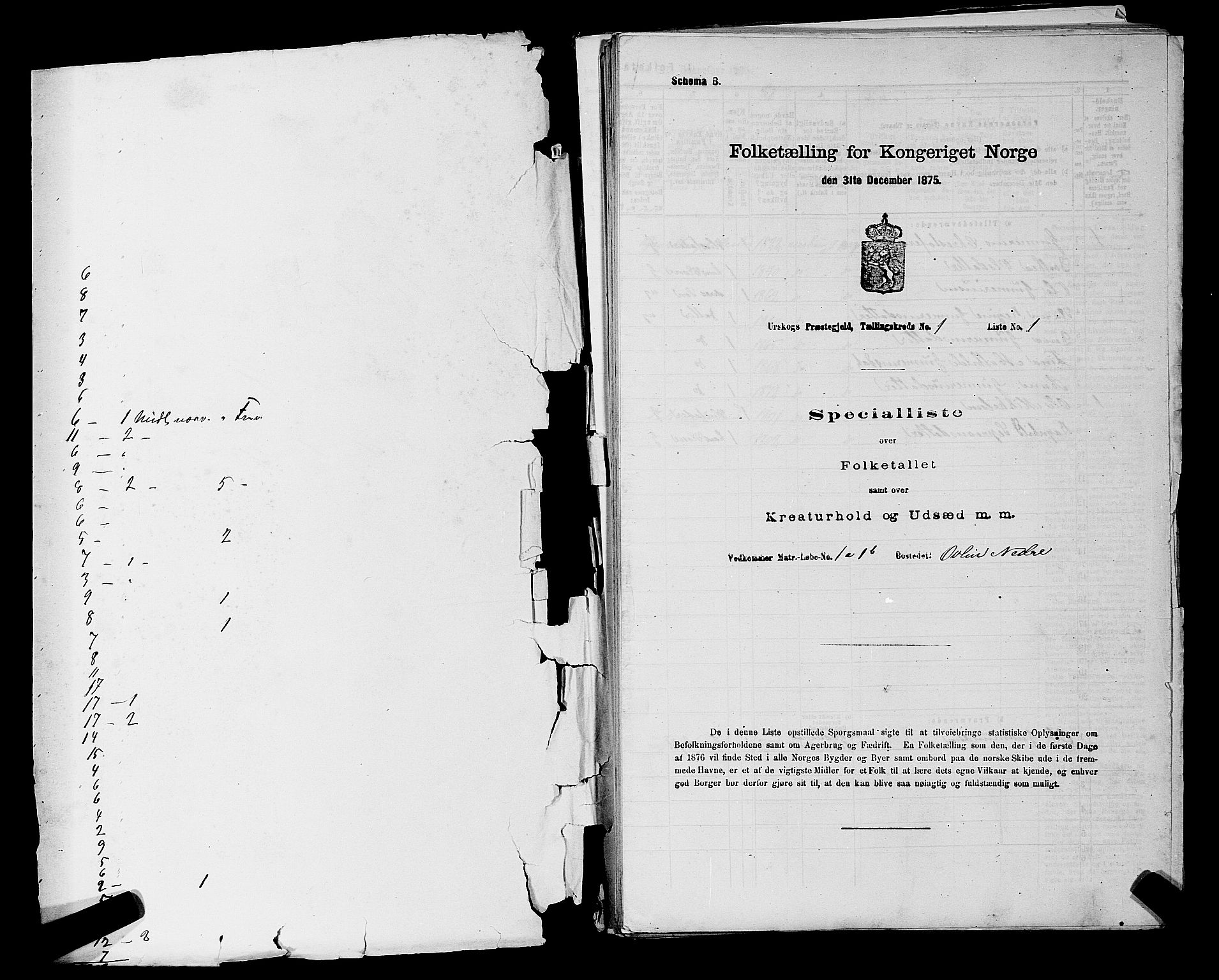 RA, 1875 census for 0224P Aurskog, 1875, p. 48