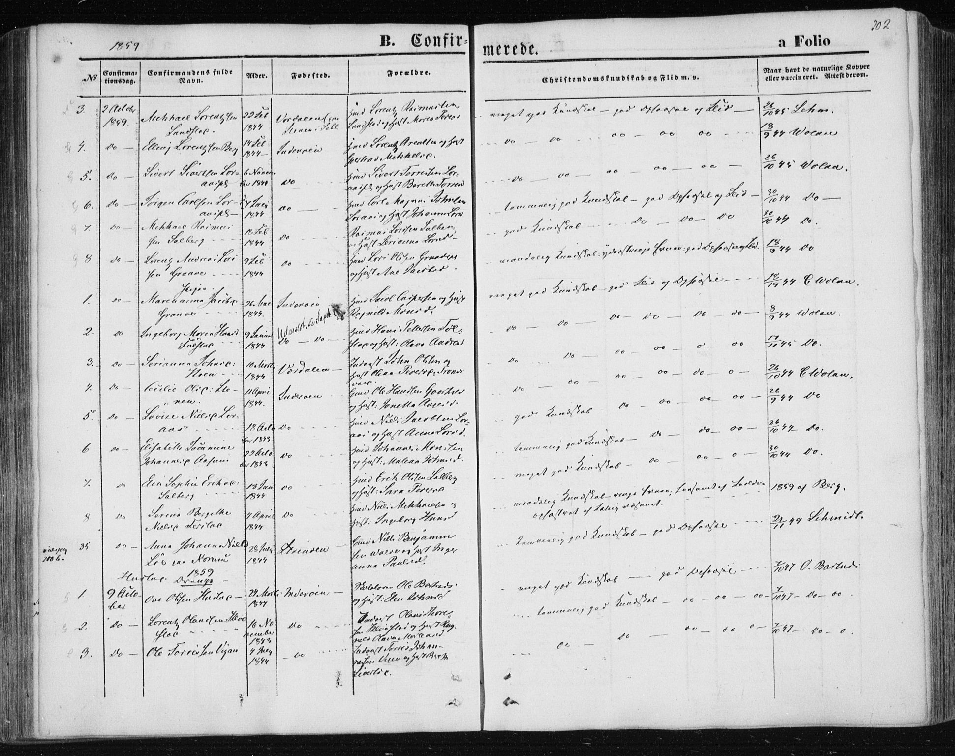 Ministerialprotokoller, klokkerbøker og fødselsregistre - Nord-Trøndelag, AV/SAT-A-1458/730/L0283: Parish register (official) no. 730A08, 1855-1865, p. 202