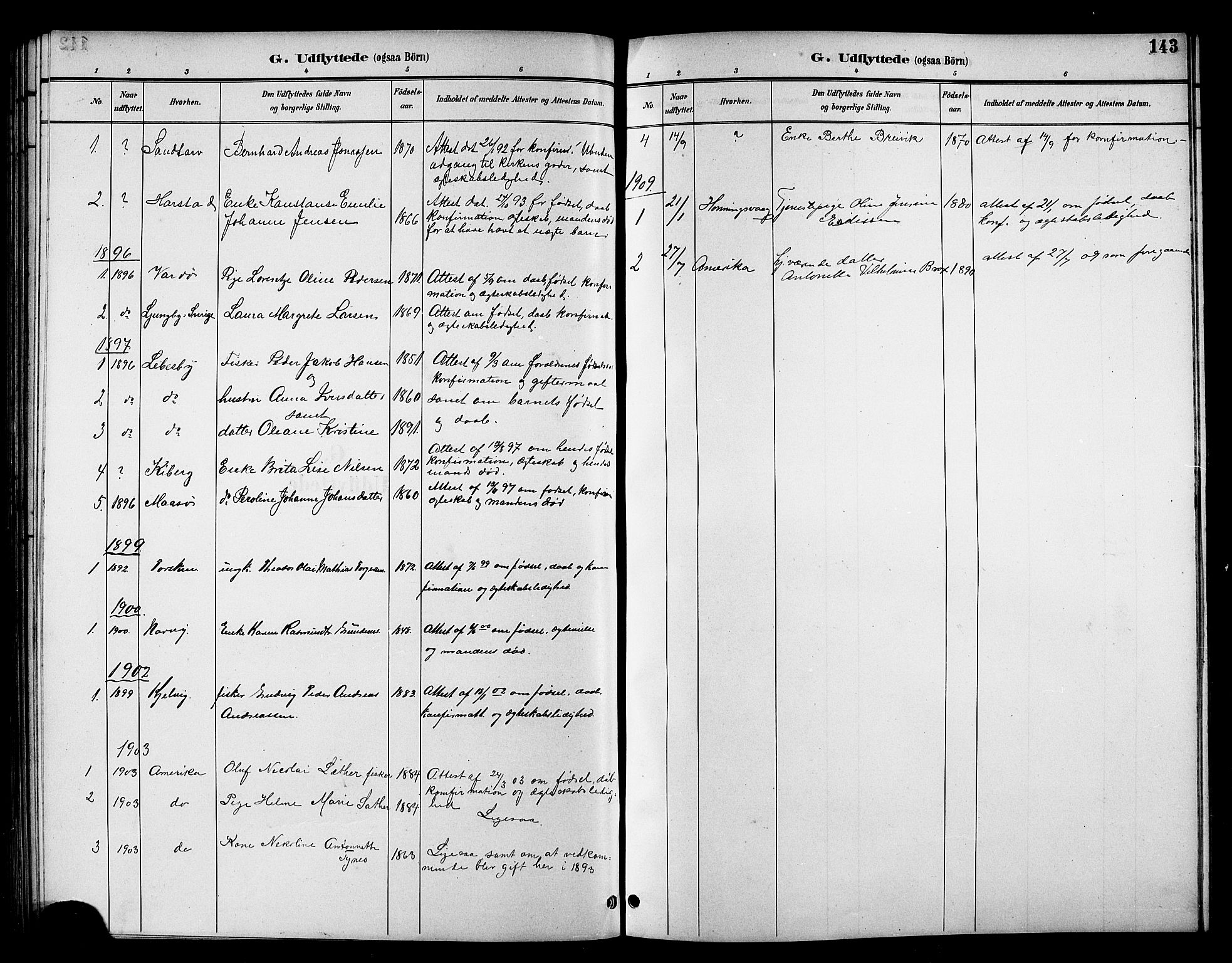 Tana sokneprestkontor, AV/SATØ-S-1334/H/Hb/L0006klokker: Parish register (copy) no. 6, 1892-1909, p. 143