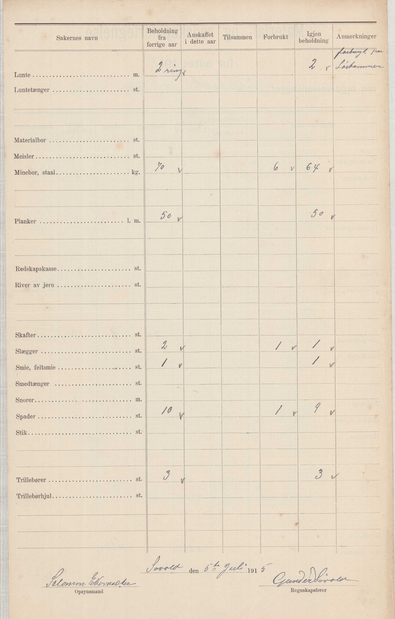 Finnaas kommune. Formannskapet, IKAH/1218a-021/E/Ea/L0001/0001: Rekneskap for veganlegg / Rekneskap for veganlegget Indvær - Stokkabakken, 1910-1915, p. 39