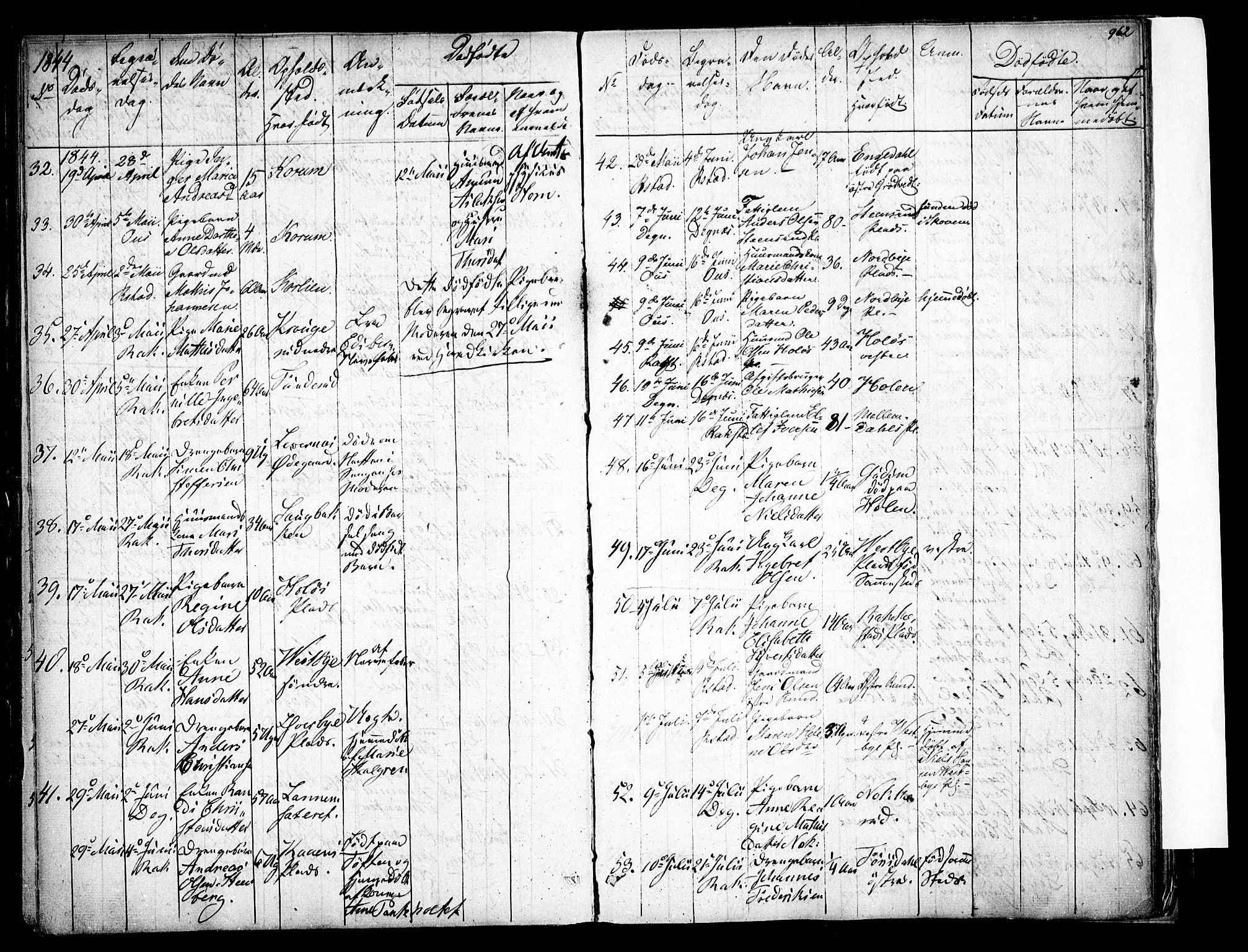 Rakkestad prestekontor Kirkebøker, AV/SAO-A-2008/F/Fa/L0008: Parish register (official) no. I 8, 1842-1849, p. 961-962