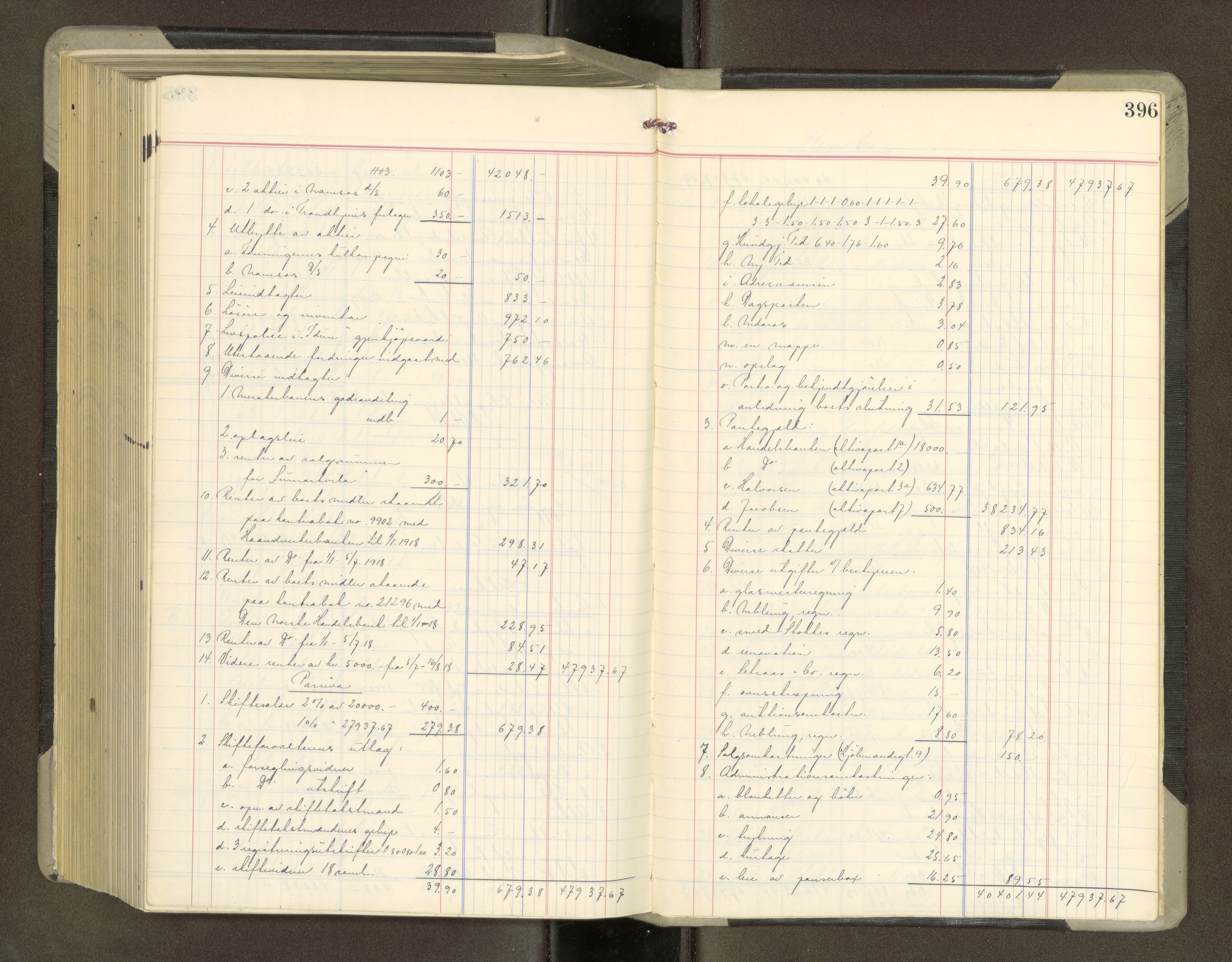 Trondheim byfogd, AV/SAT-A-0003/1/3/3A/L0042: Skifteutlodningsprotokoll - 10/2-5/7. (m/ register), 1916-1918, p. 396