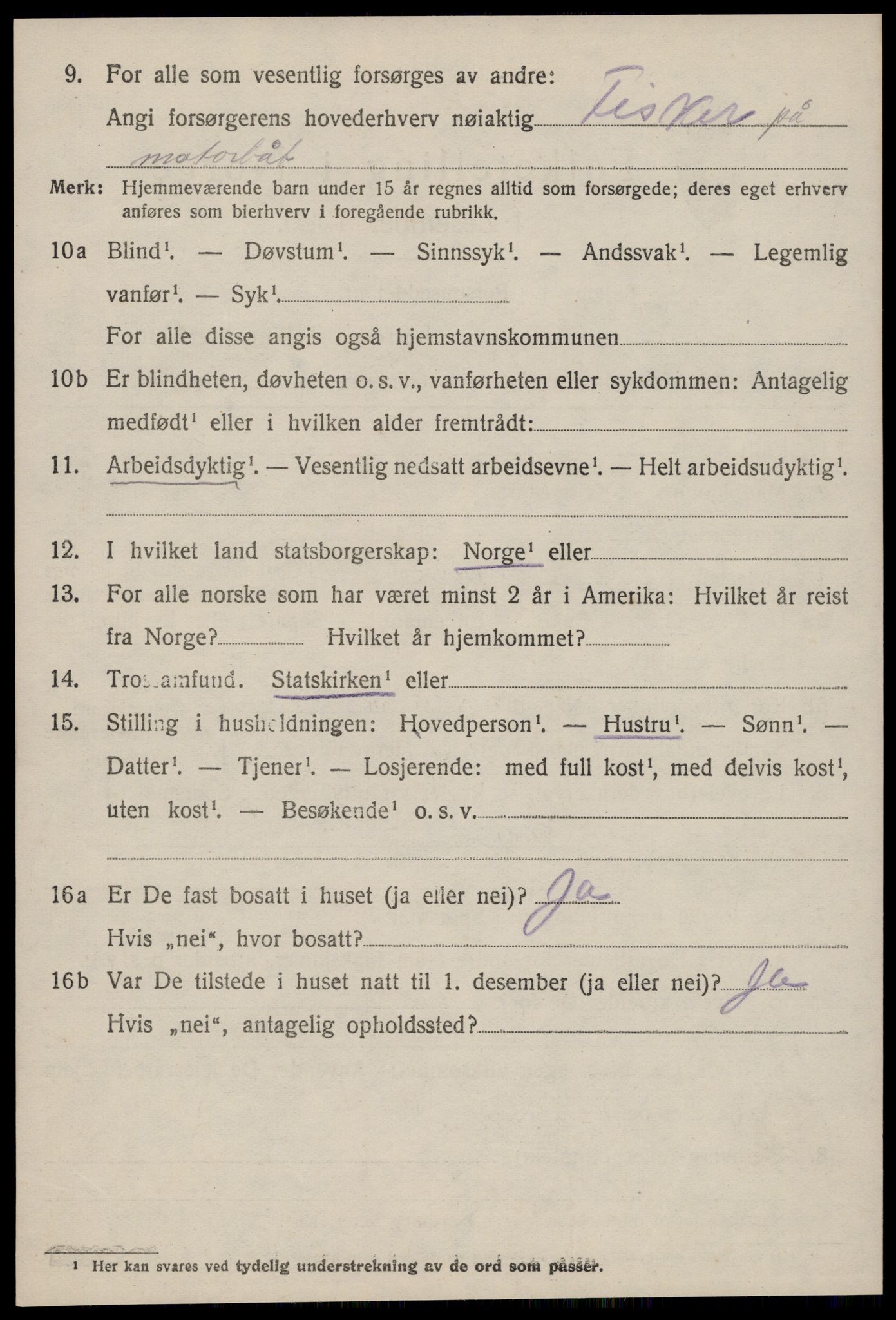 SAT, 1920 census for Aukra, 1920, p. 3284