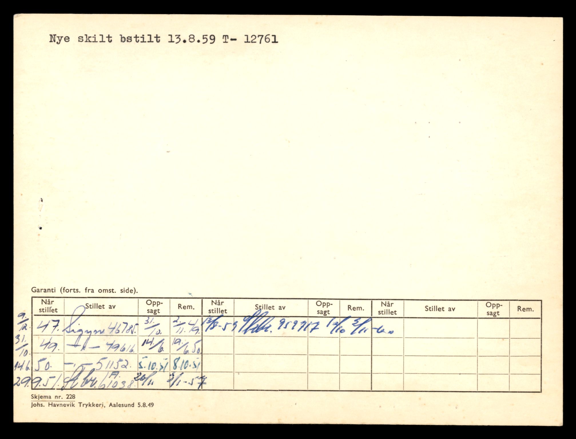 Møre og Romsdal vegkontor - Ålesund trafikkstasjon, AV/SAT-A-4099/F/Fe/L0035: Registreringskort for kjøretøy T 12653 - T 12829, 1927-1998, p. 2575