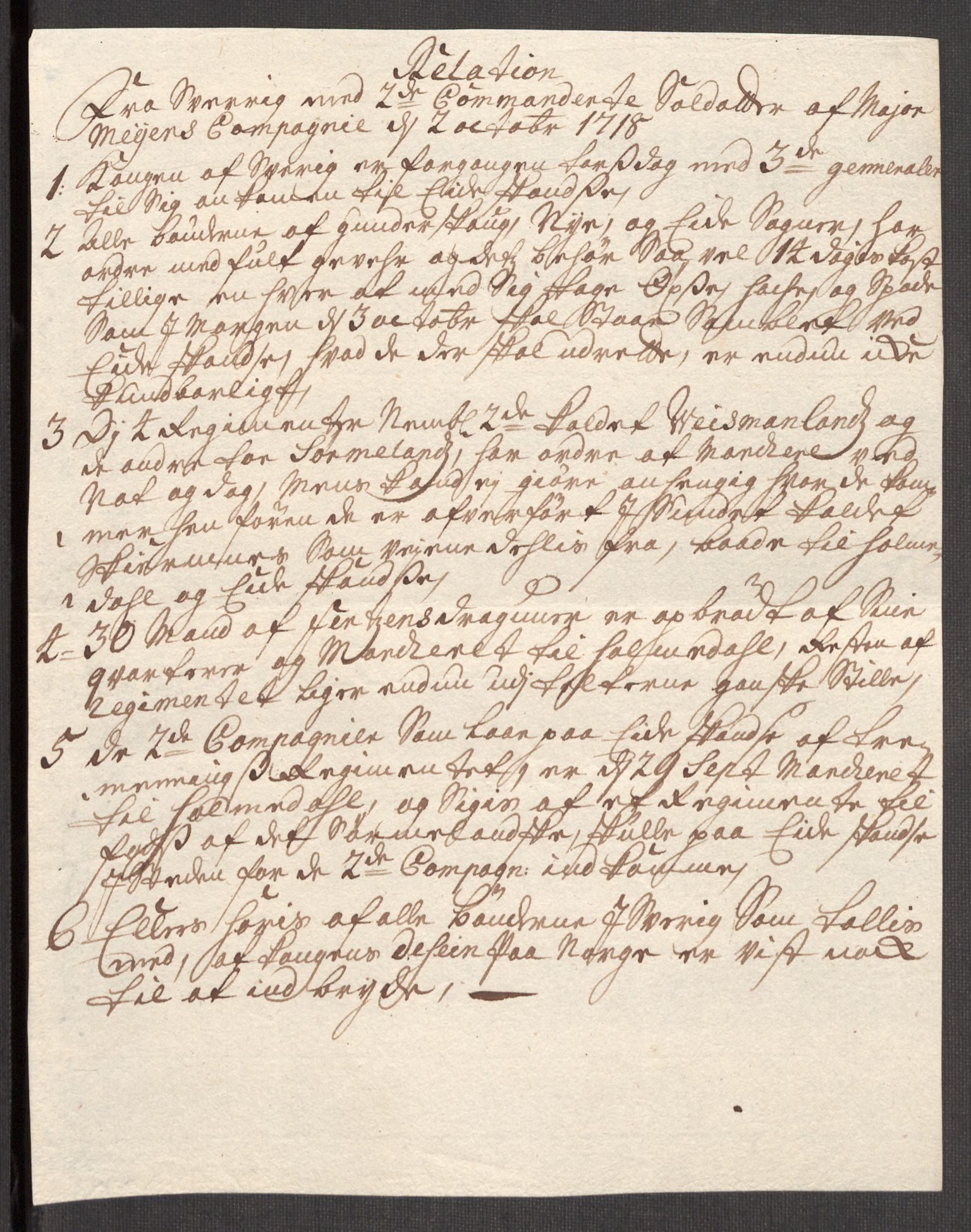 Kommanderende general (KG I) med Det norske krigsdirektorium, AV/RA-EA-5419/E/Eb/L0012: Kunnskap om fienden, kronologisk ordnet, 1718-1719, p. 353