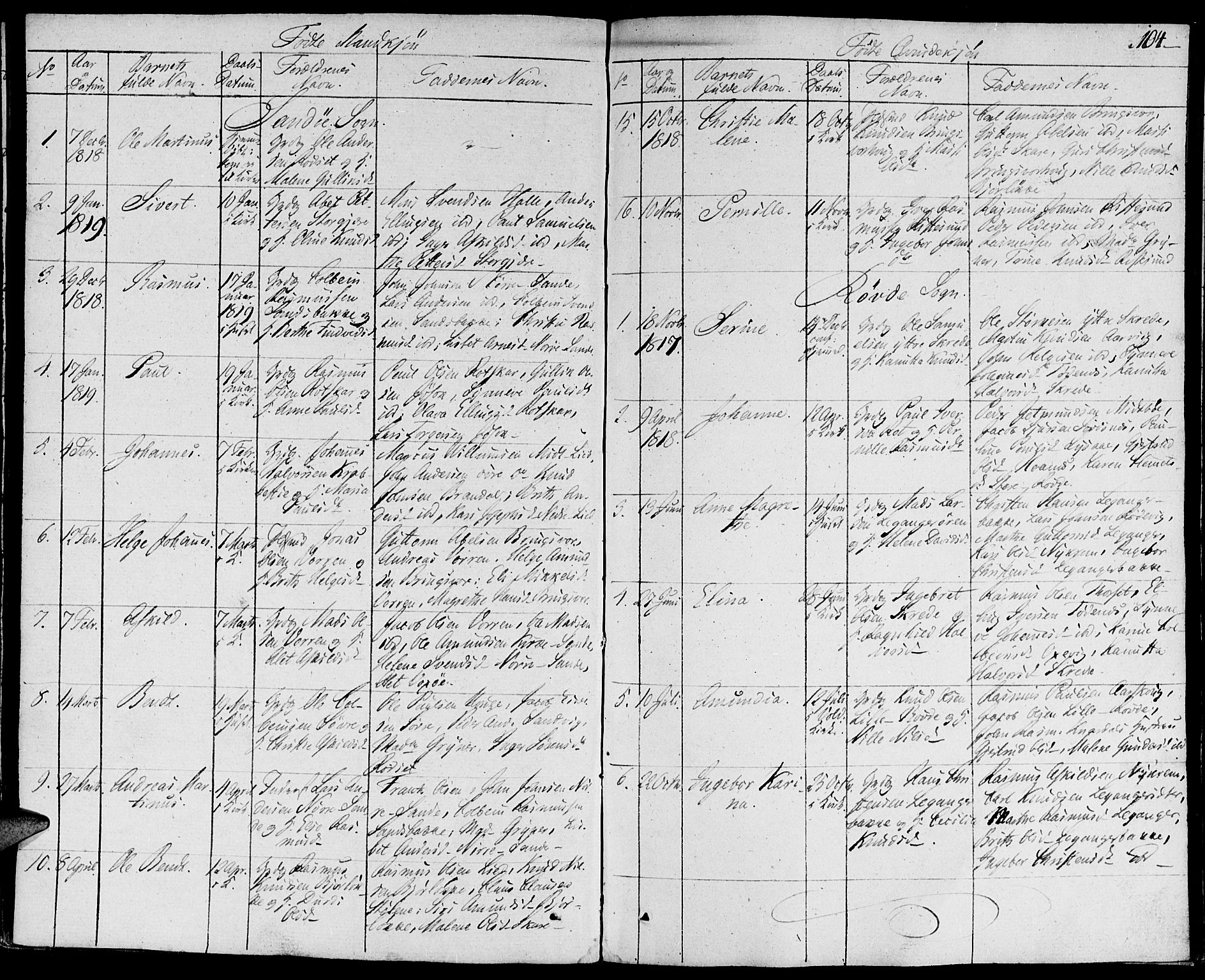 Ministerialprotokoller, klokkerbøker og fødselsregistre - Møre og Romsdal, AV/SAT-A-1454/507/L0068: Parish register (official) no. 507A03, 1789-1825, p. 104