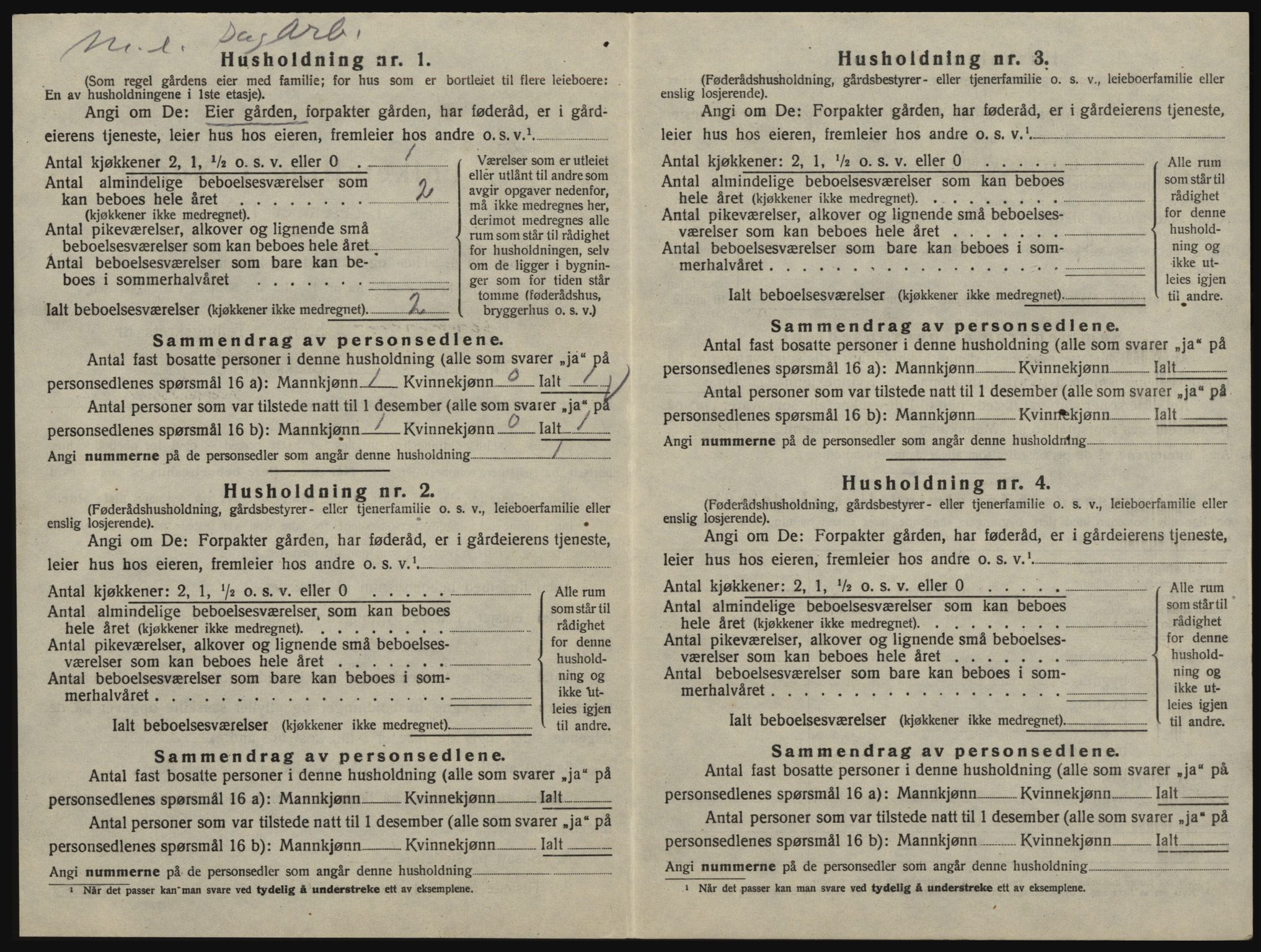 SAO, 1920 census for Glemmen, 1920, p. 708