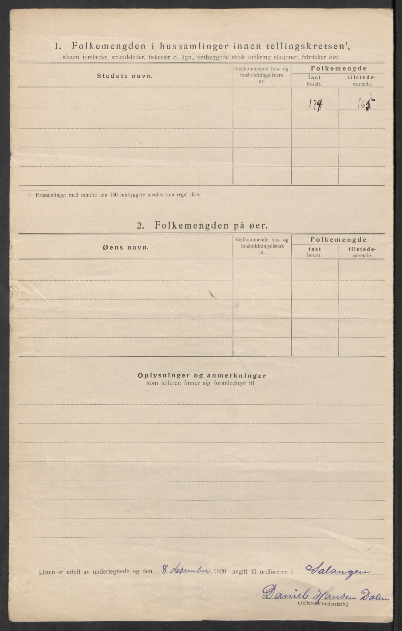 SATØ, 1920 census for Salangen, 1920, p. 35