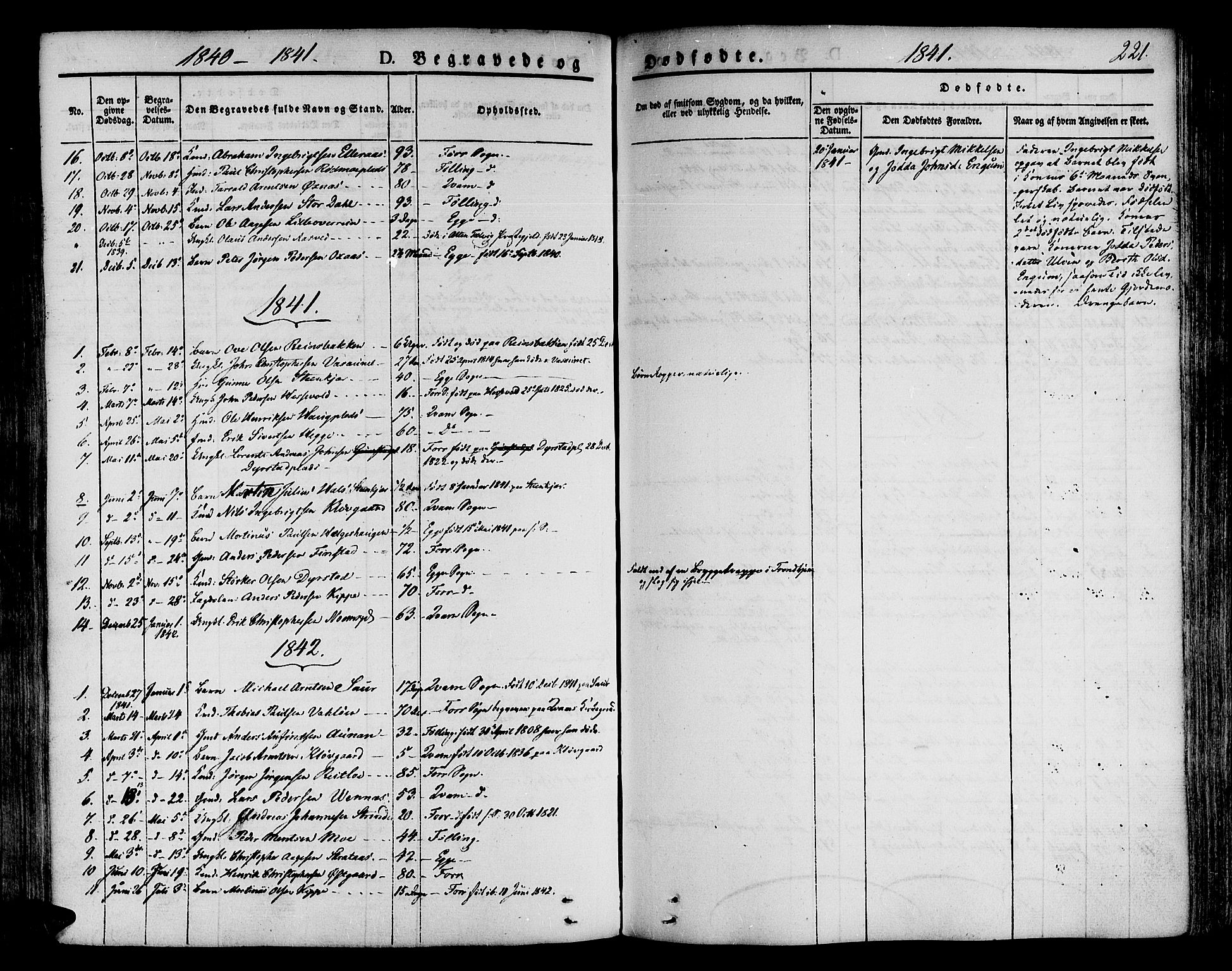 Ministerialprotokoller, klokkerbøker og fødselsregistre - Nord-Trøndelag, AV/SAT-A-1458/746/L0445: Parish register (official) no. 746A04, 1826-1846, p. 221