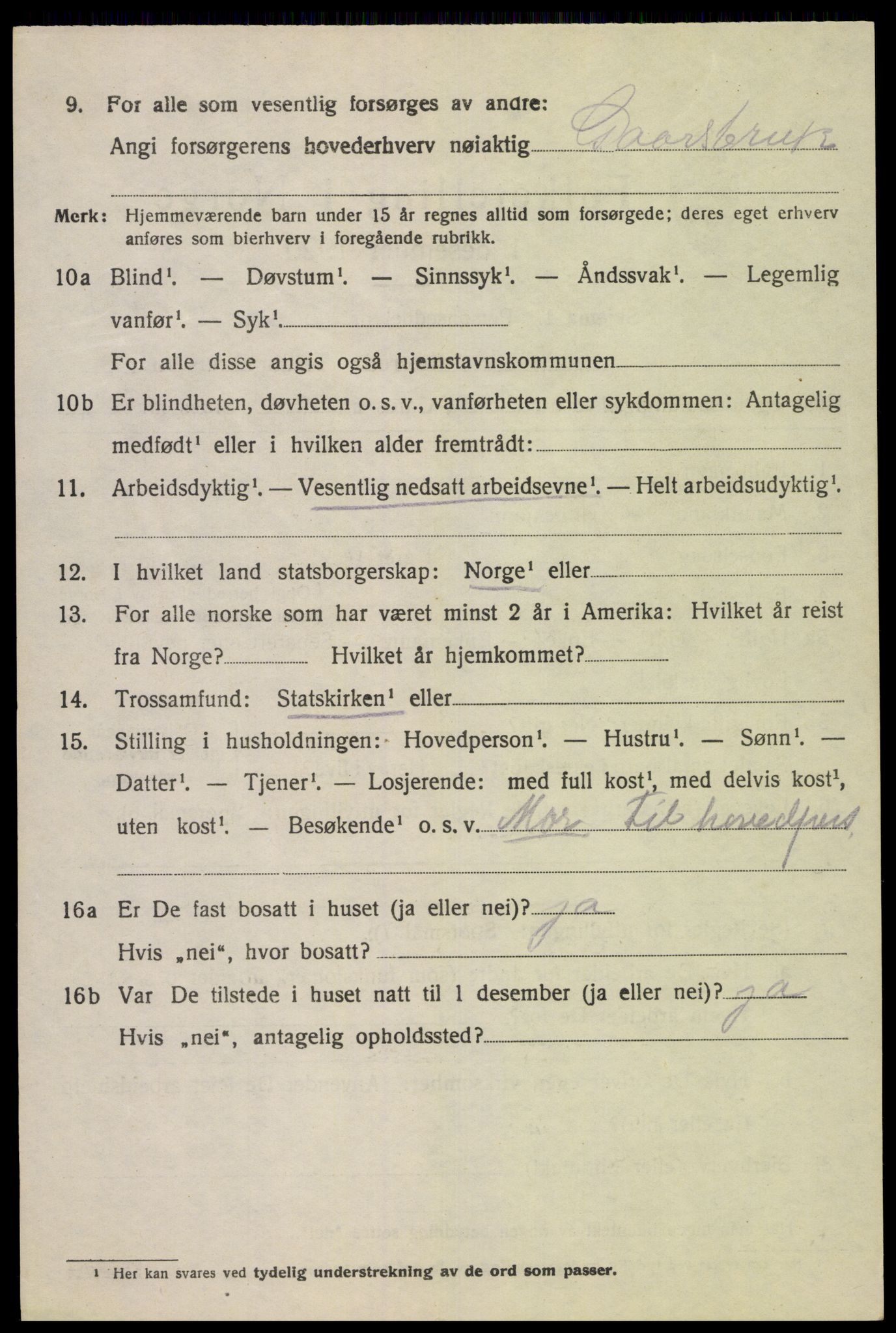 SAK, 1920 census for Øvre Sirdal, 1920, p. 718