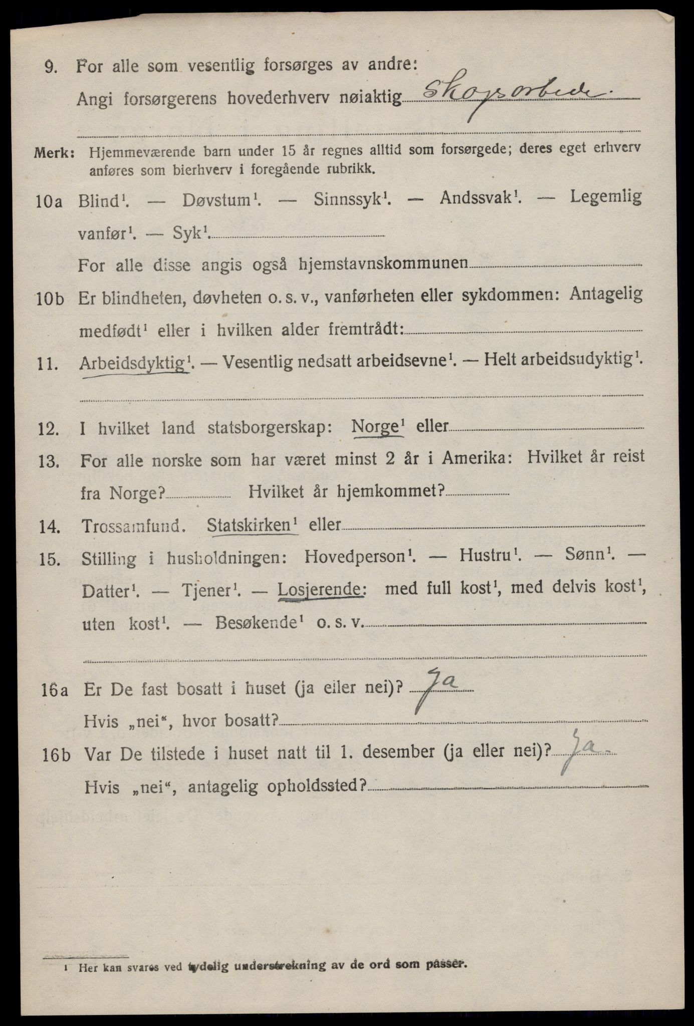 SAKO, 1920 census for Seljord, 1920, p. 2113