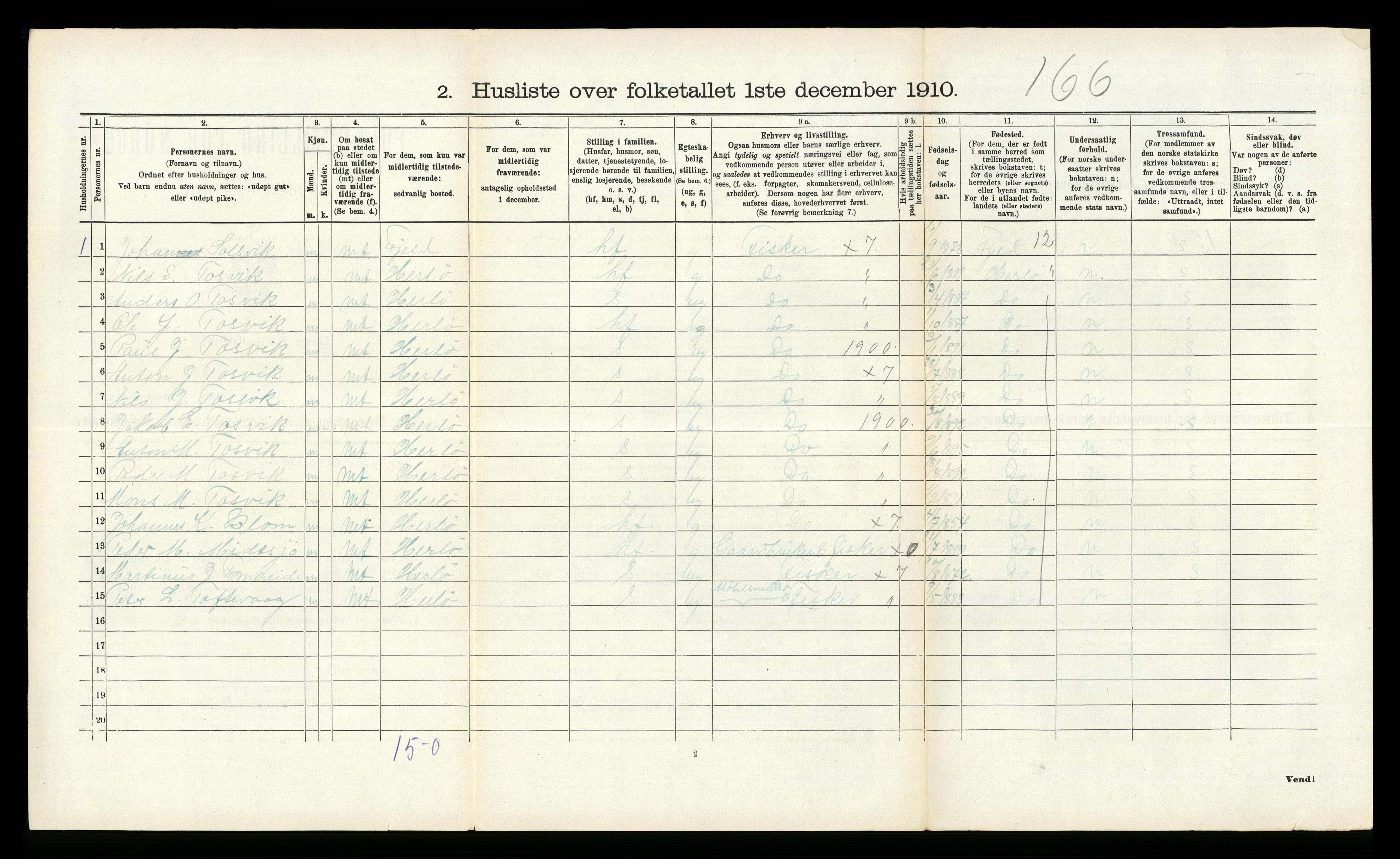 RA, 1910 census for Kvinnherad, 1910, p. 1416
