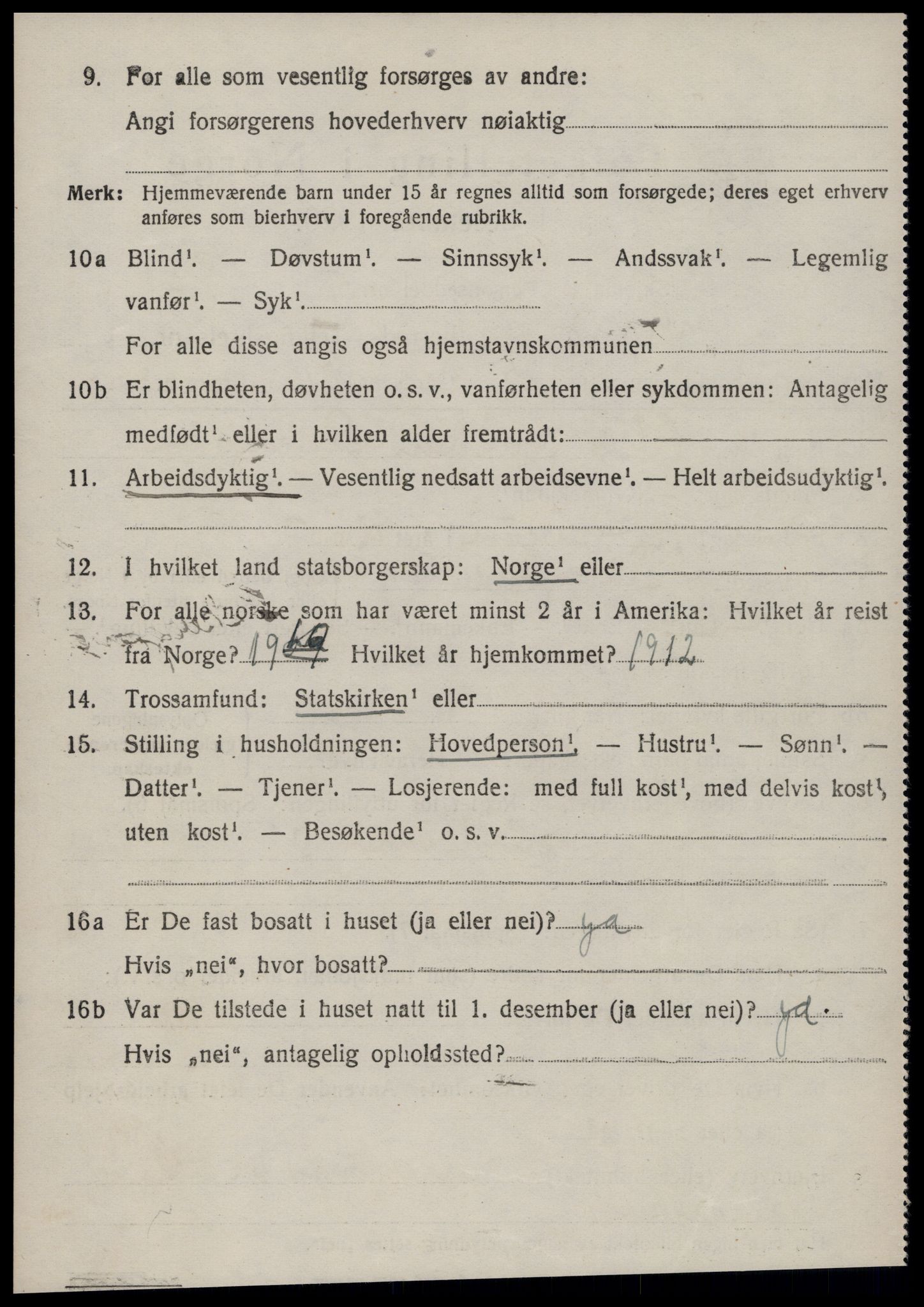 SAT, 1920 census for Borgund, 1920, p. 12905