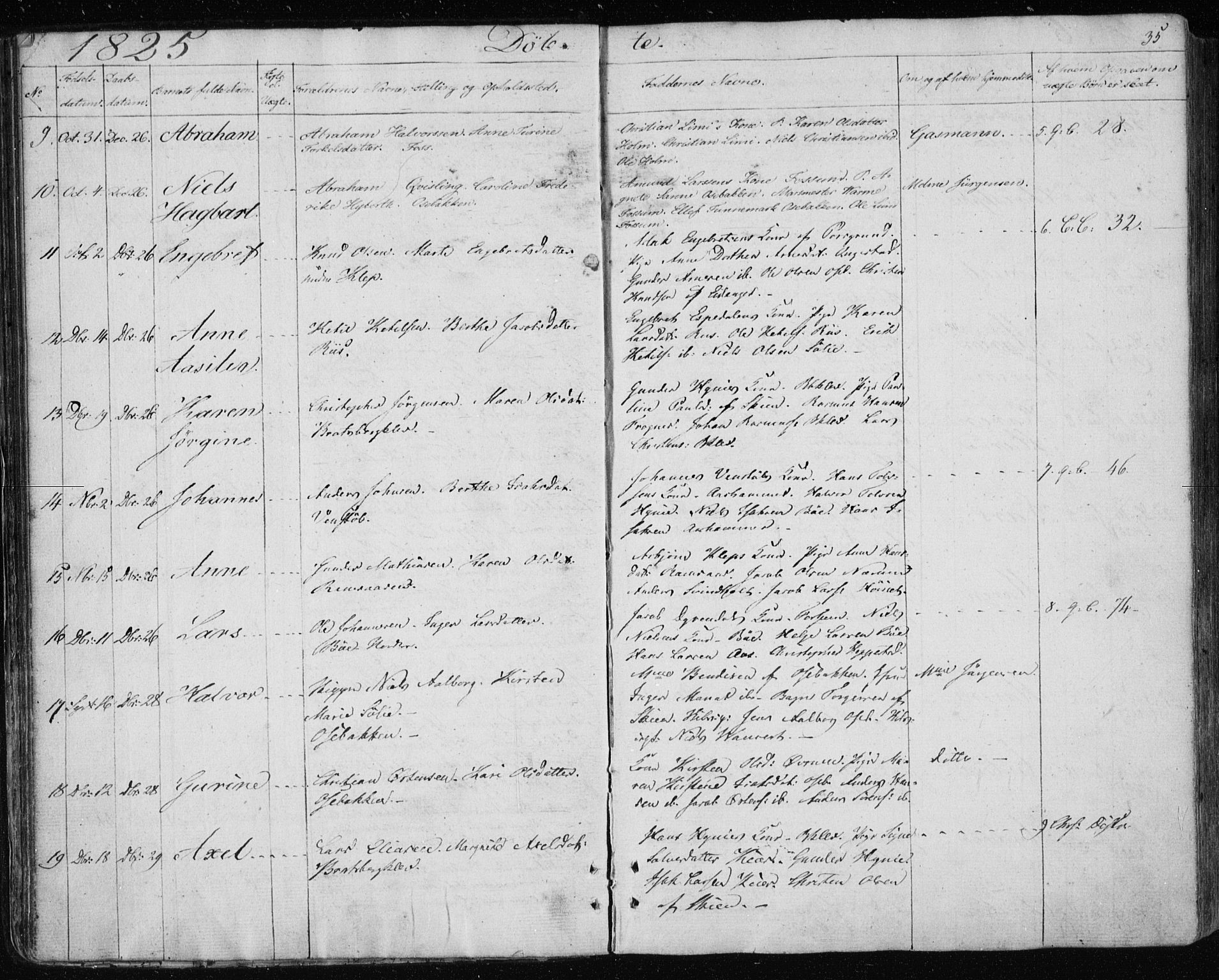 Gjerpen kirkebøker, AV/SAKO-A-265/F/Fa/L0005: Parish register (official) no. I 5, 1823-1829, p. 35