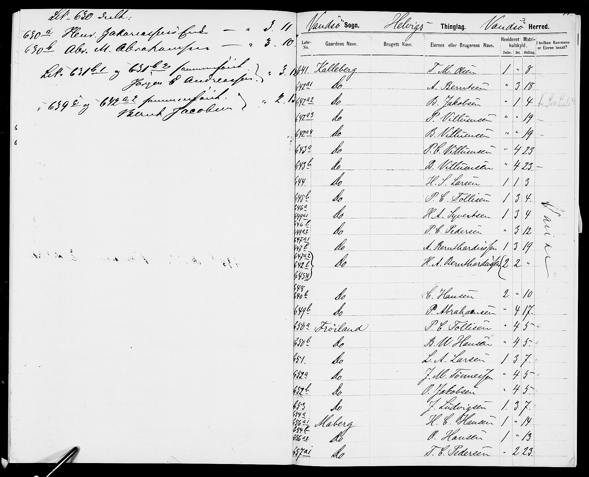 SAK, 1875 census for 1041L Vanse/Vanse og Farsund, 1875, p. 45