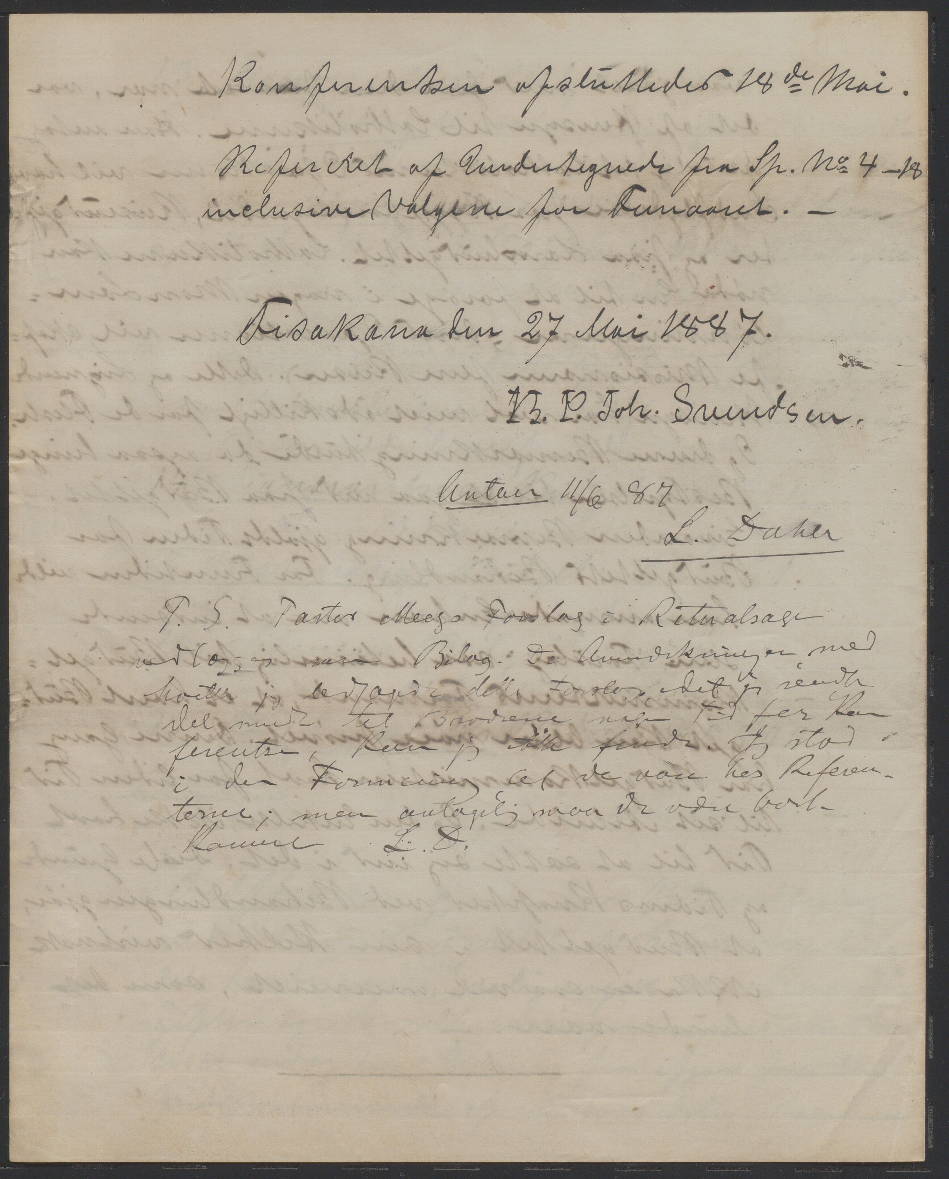 Det Norske Misjonsselskap - hovedadministrasjonen, VID/MA-A-1045/D/Da/Daa/L0037/0002: Konferansereferat og årsberetninger / Konferansereferat fra Madagaskar Innland., 1887