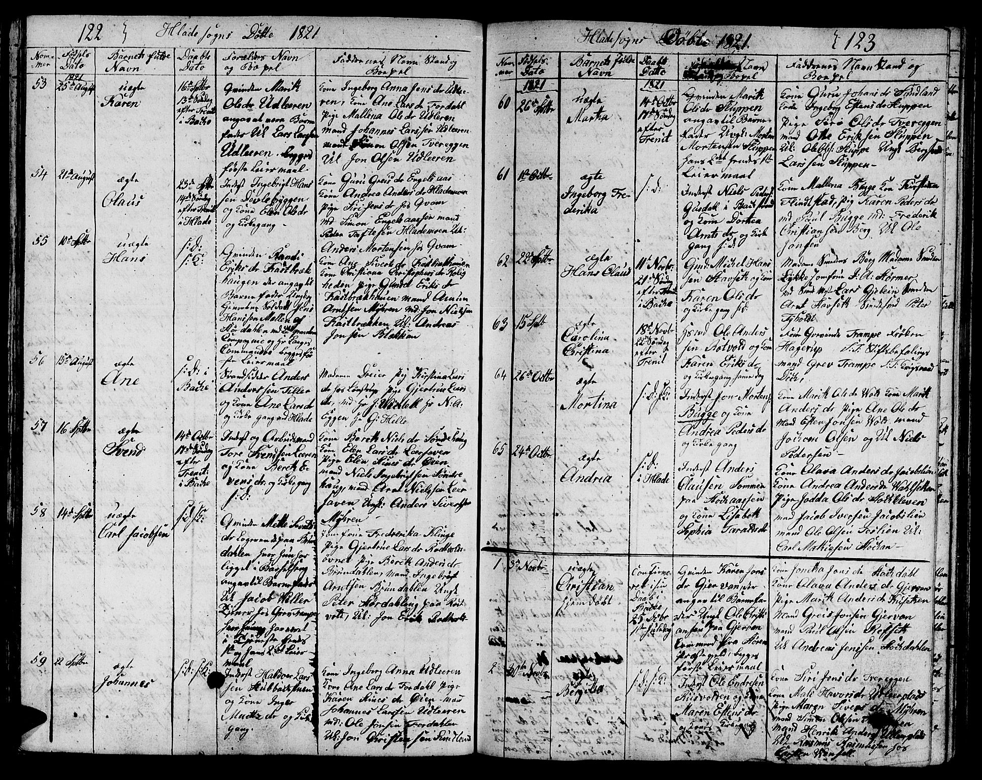 Ministerialprotokoller, klokkerbøker og fødselsregistre - Sør-Trøndelag, SAT/A-1456/606/L0306: Parish register (copy) no. 606C02, 1797-1829, p. 122-123