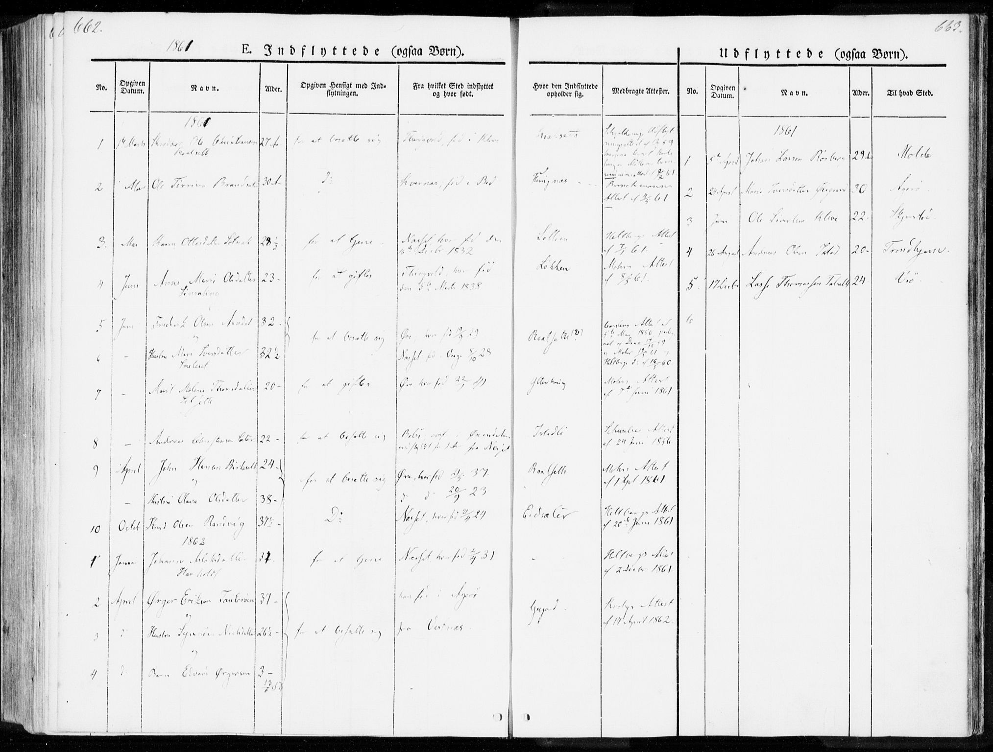 Ministerialprotokoller, klokkerbøker og fødselsregistre - Møre og Romsdal, SAT/A-1454/557/L0680: Parish register (official) no. 557A02, 1843-1869, p. 662-663