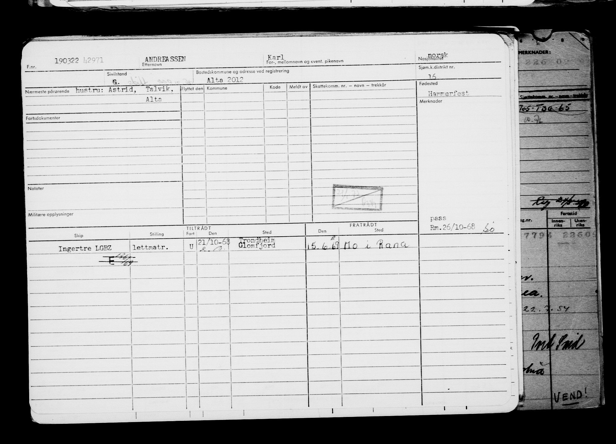 Direktoratet for sjømenn, AV/RA-S-3545/G/Gb/L0204: Hovedkort, 1922, p. 213