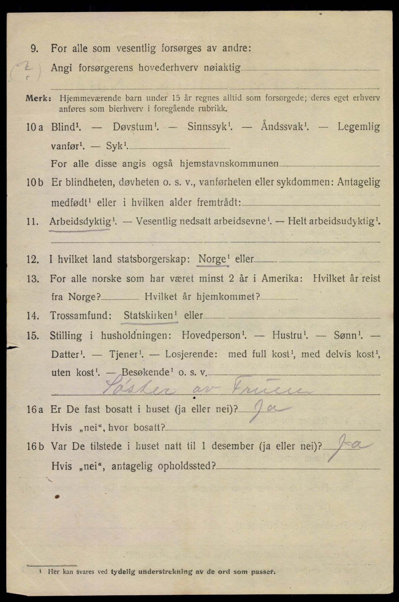 SAKO, 1920 census for Kragerø, 1920, p. 9730