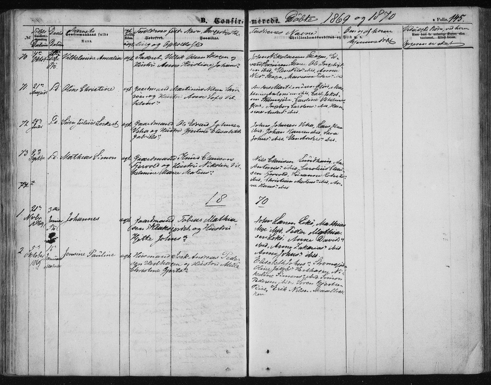 Ministerialprotokoller, klokkerbøker og fødselsregistre - Nordland, SAT/A-1459/891/L1300: Parish register (official) no. 891A05, 1856-1870, p. 145