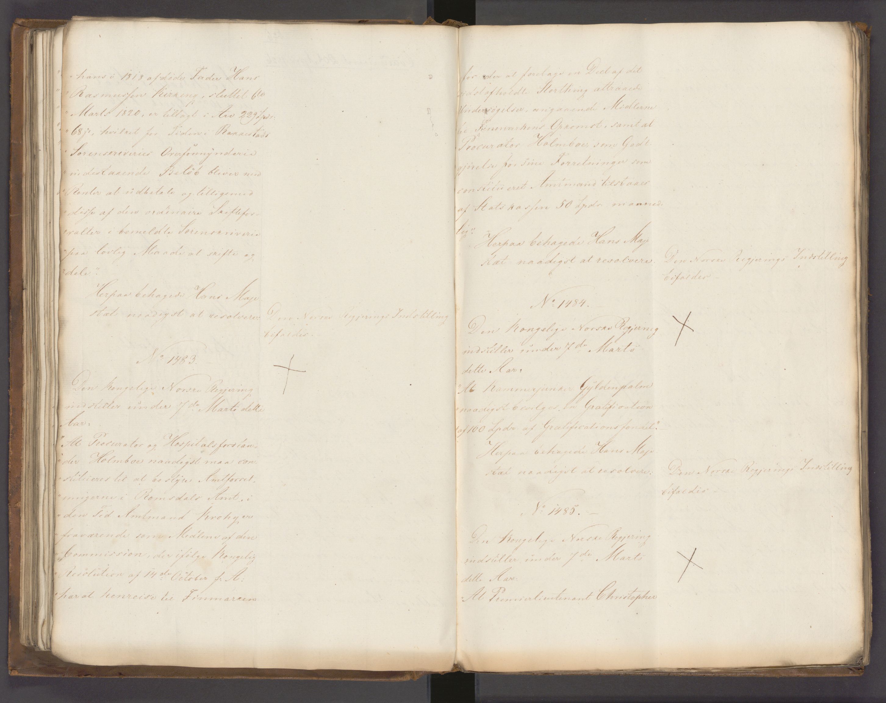 Statsrådssekretariatet, AV/RA-S-1001/A/Ab/L0022: Kgl. res. nr. 1210-1721, 1. halvår, 1826