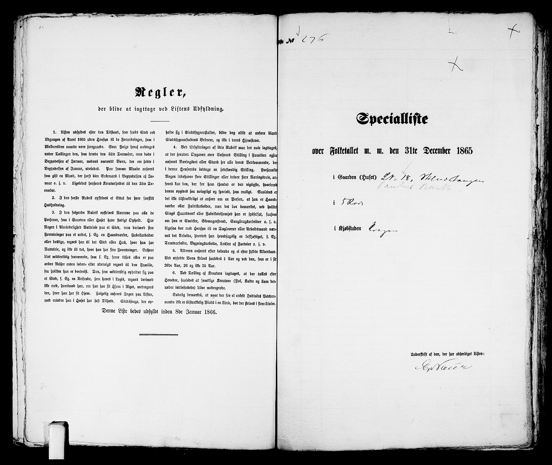 RA, 1865 census for Kragerø/Kragerø, 1865, p. 562