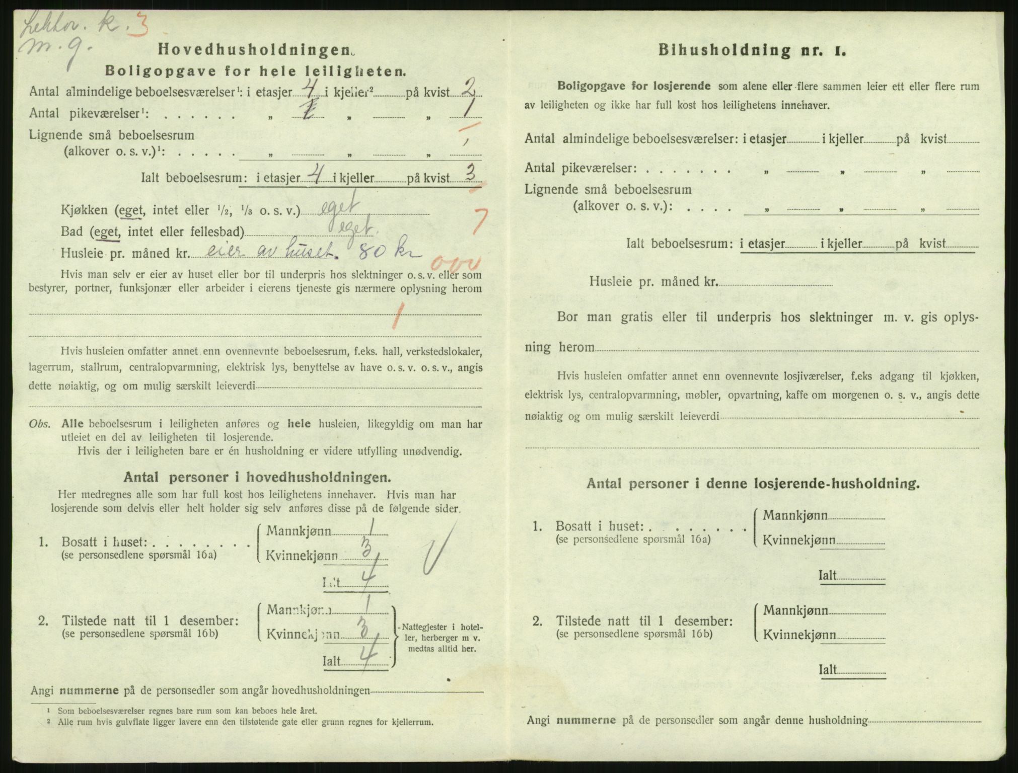 SAH, 1920 census for Lillehammer, 1920, p. 1513