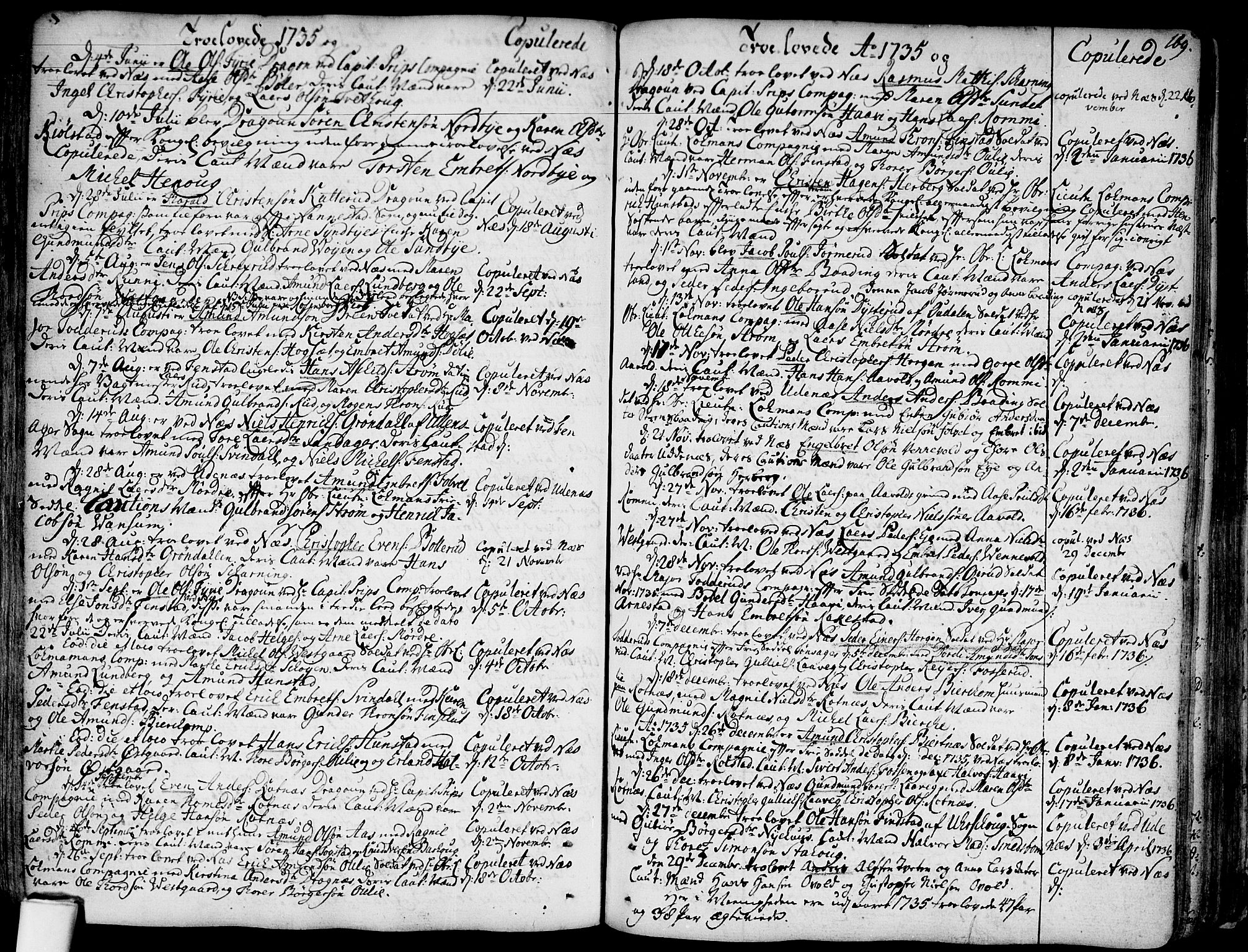 Nes prestekontor Kirkebøker, SAO/A-10410/F/Fa/L0003: Parish register (official) no. I 3, 1734-1781, p. 169