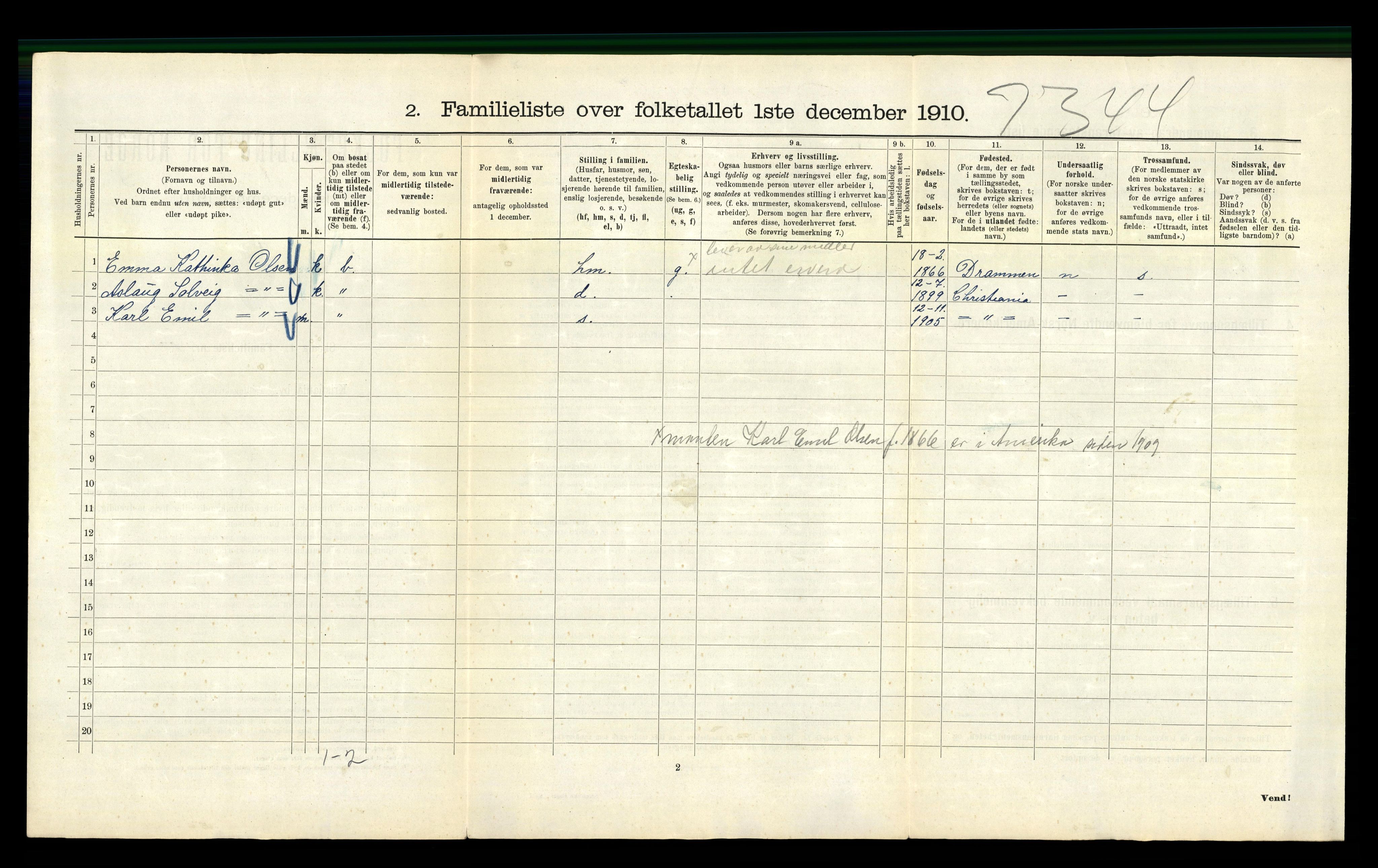 RA, 1910 census for Kristiania, 1910, p. 55586