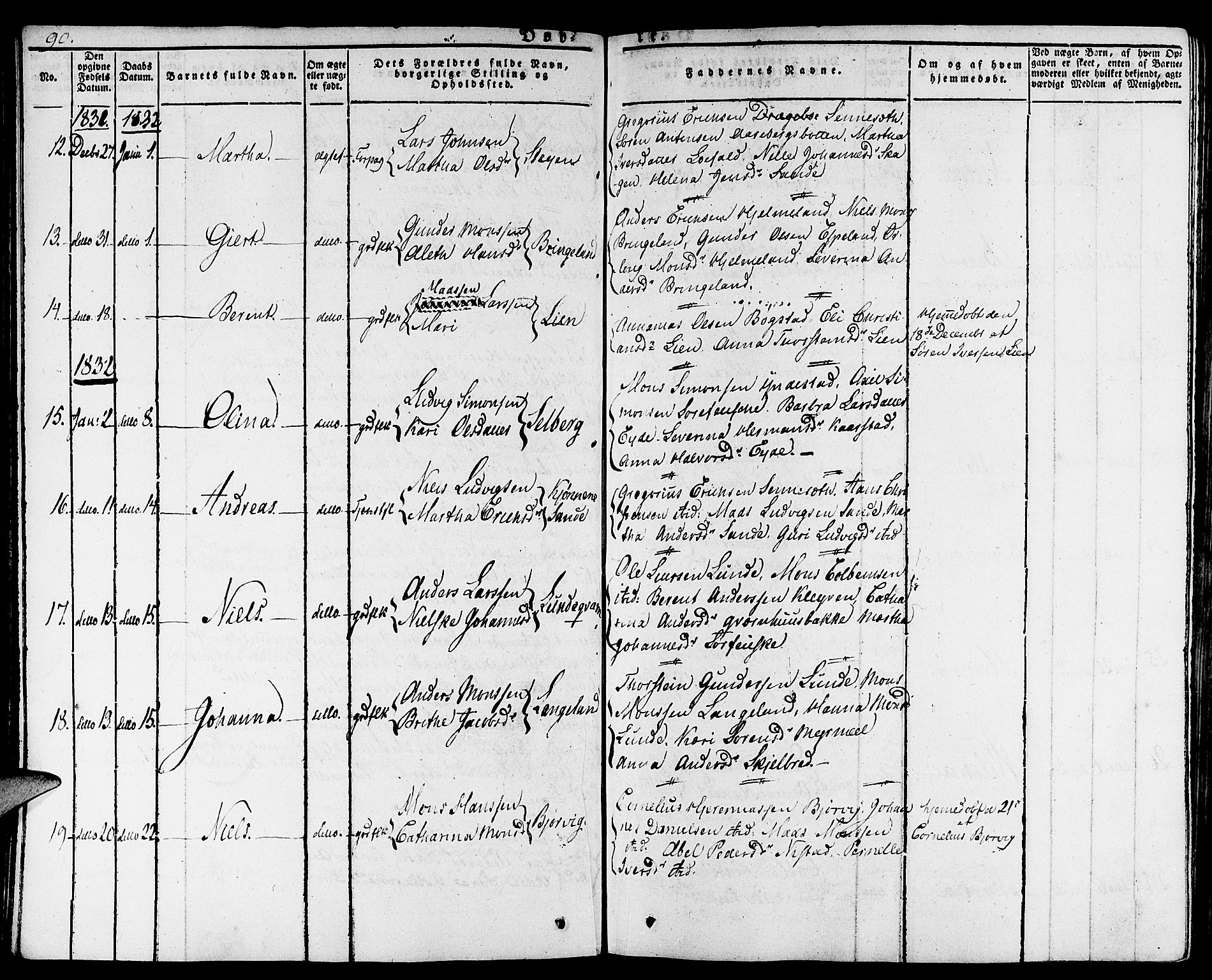Gaular sokneprestembete, SAB/A-80001/H/Haa: Parish register (official) no. A 3, 1821-1840, p. 90
