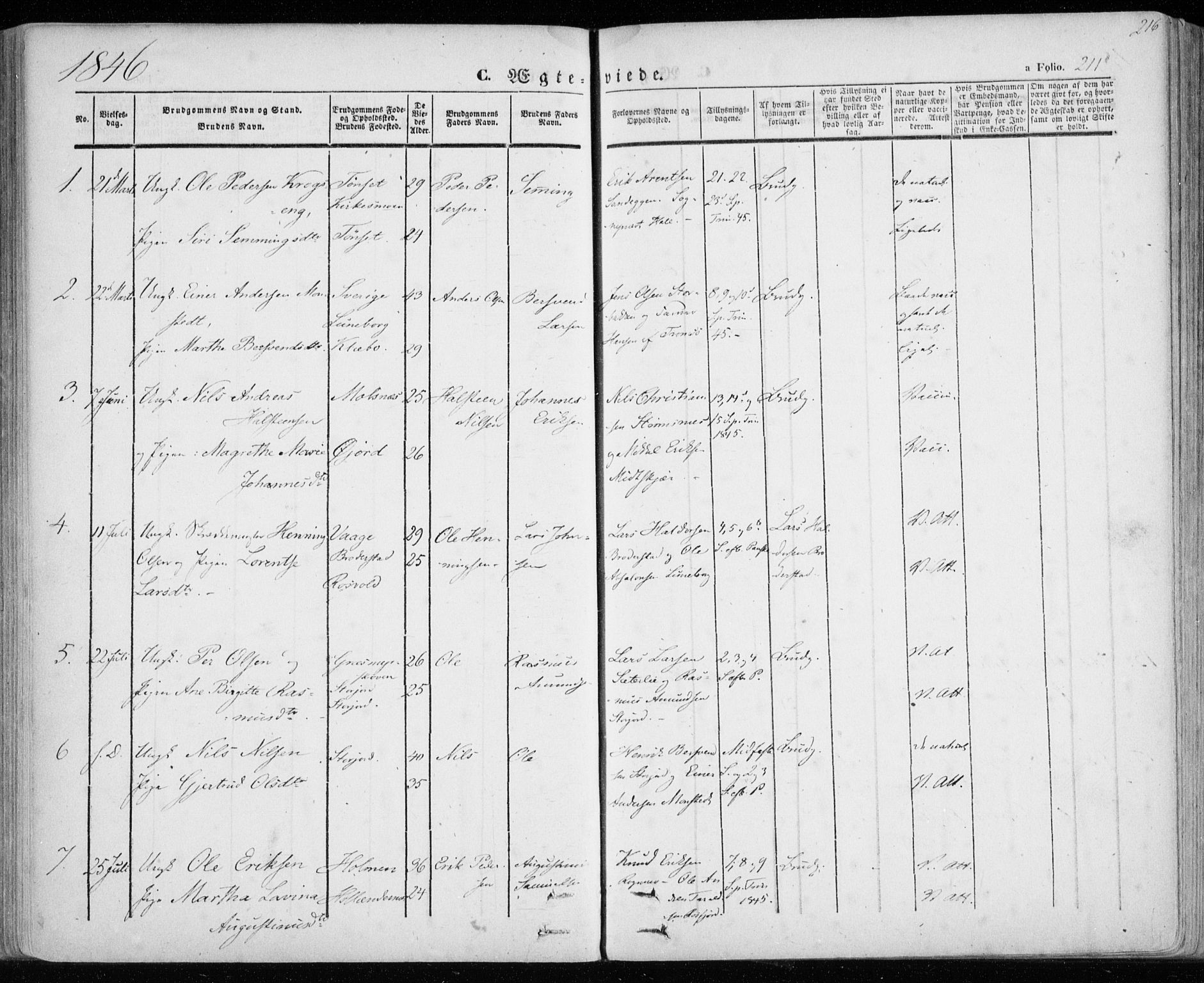 Lenvik sokneprestembete, SATØ/S-1310/H/Ha/Haa/L0006kirke: Parish register (official) no. 6, 1845-1854, p. 216
