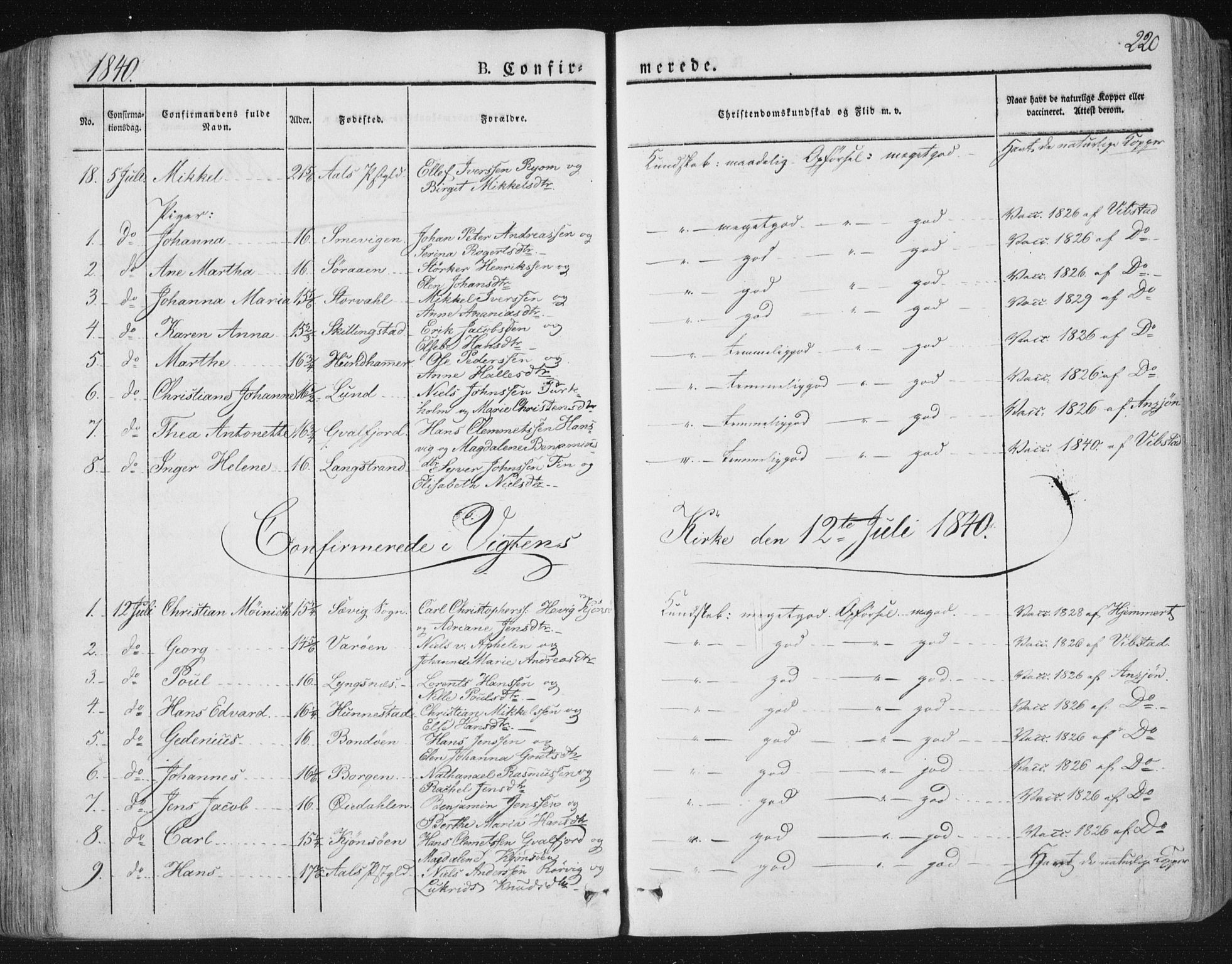 Ministerialprotokoller, klokkerbøker og fødselsregistre - Nord-Trøndelag, SAT/A-1458/784/L0669: Parish register (official) no. 784A04, 1829-1859, p. 220
