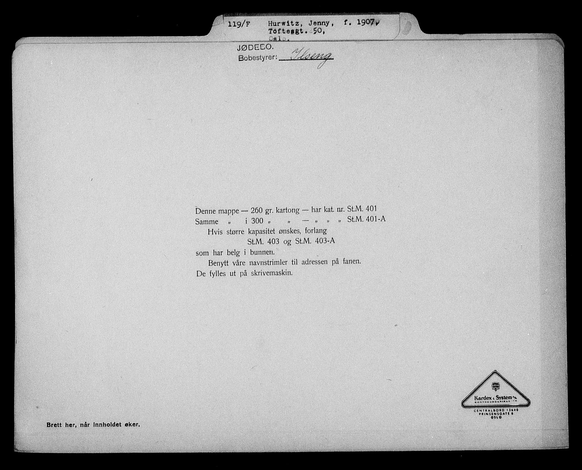 Justisdepartementet, Tilbakeføringskontoret for inndratte formuer, RA/S-1564/H/Hc/Hcc/L0944: --, 1945-1947, p. 697