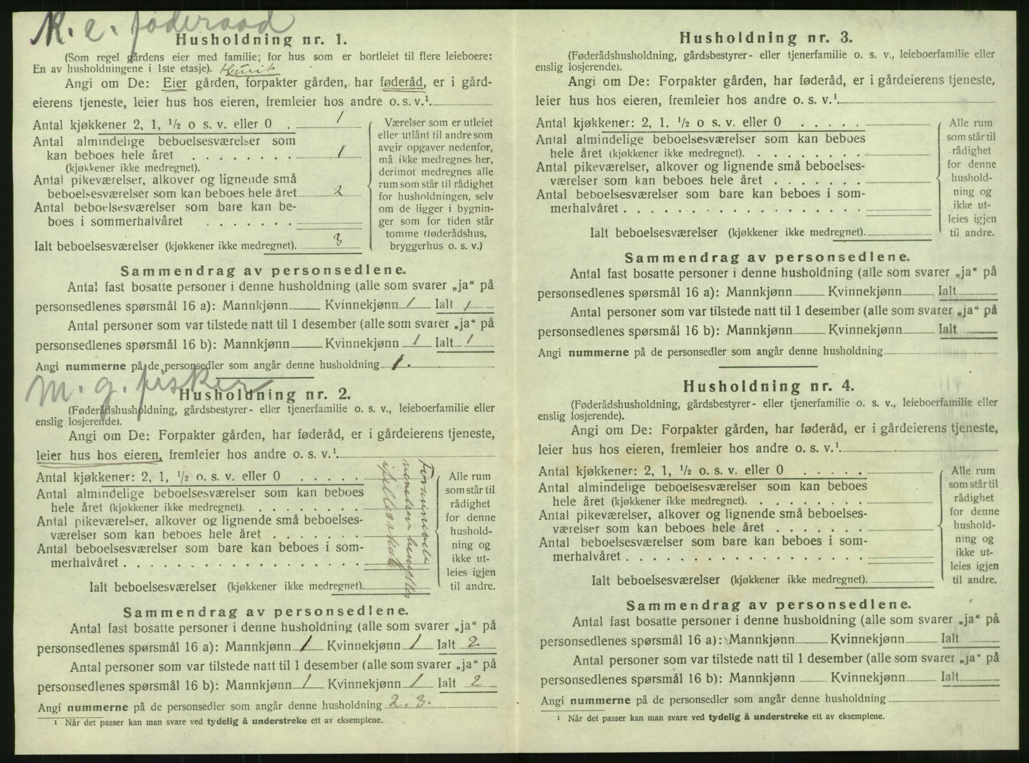 SAT, 1920 census for Tjøtta, 1920, p. 280