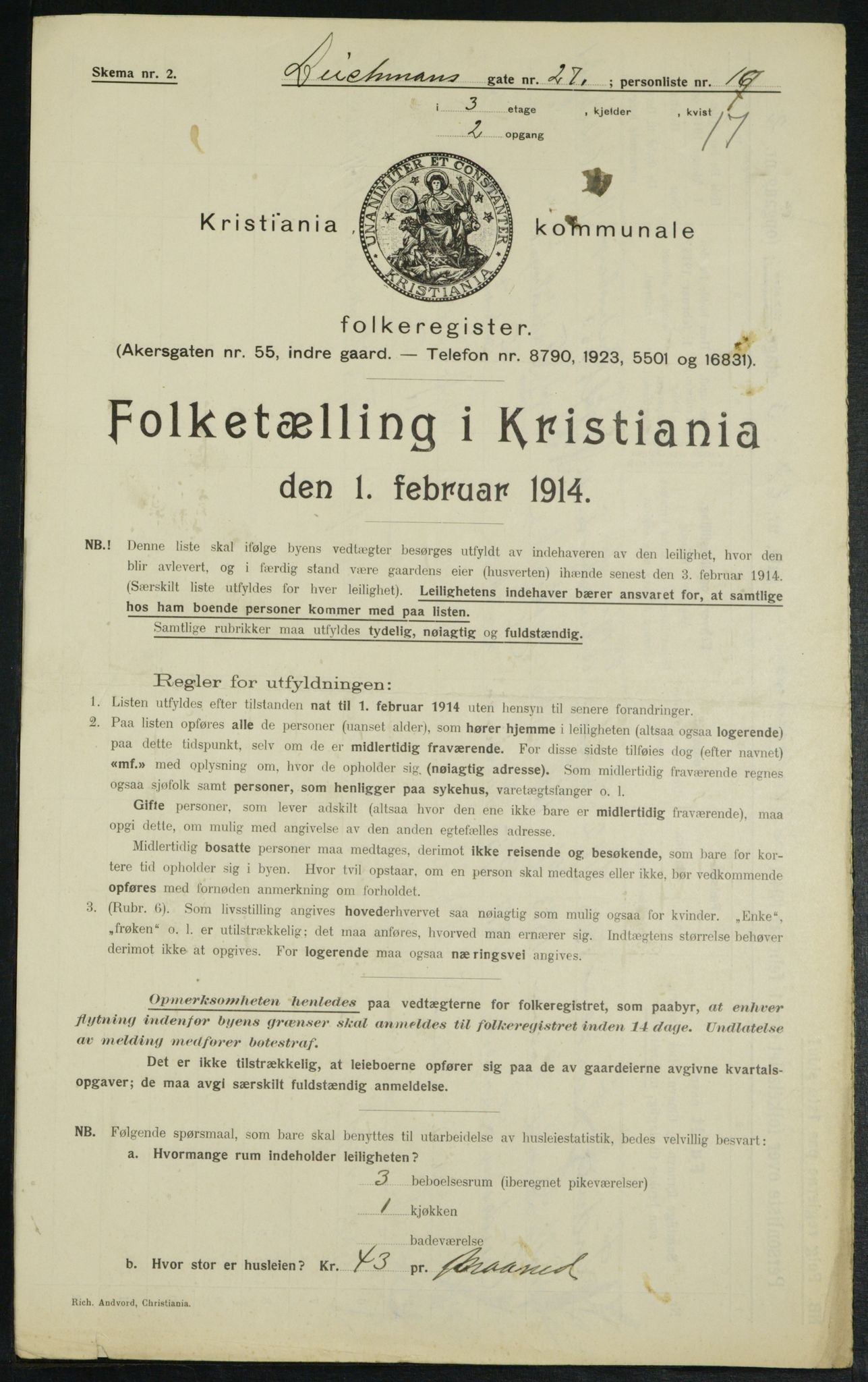 OBA, Municipal Census 1914 for Kristiania, 1914, p. 15971