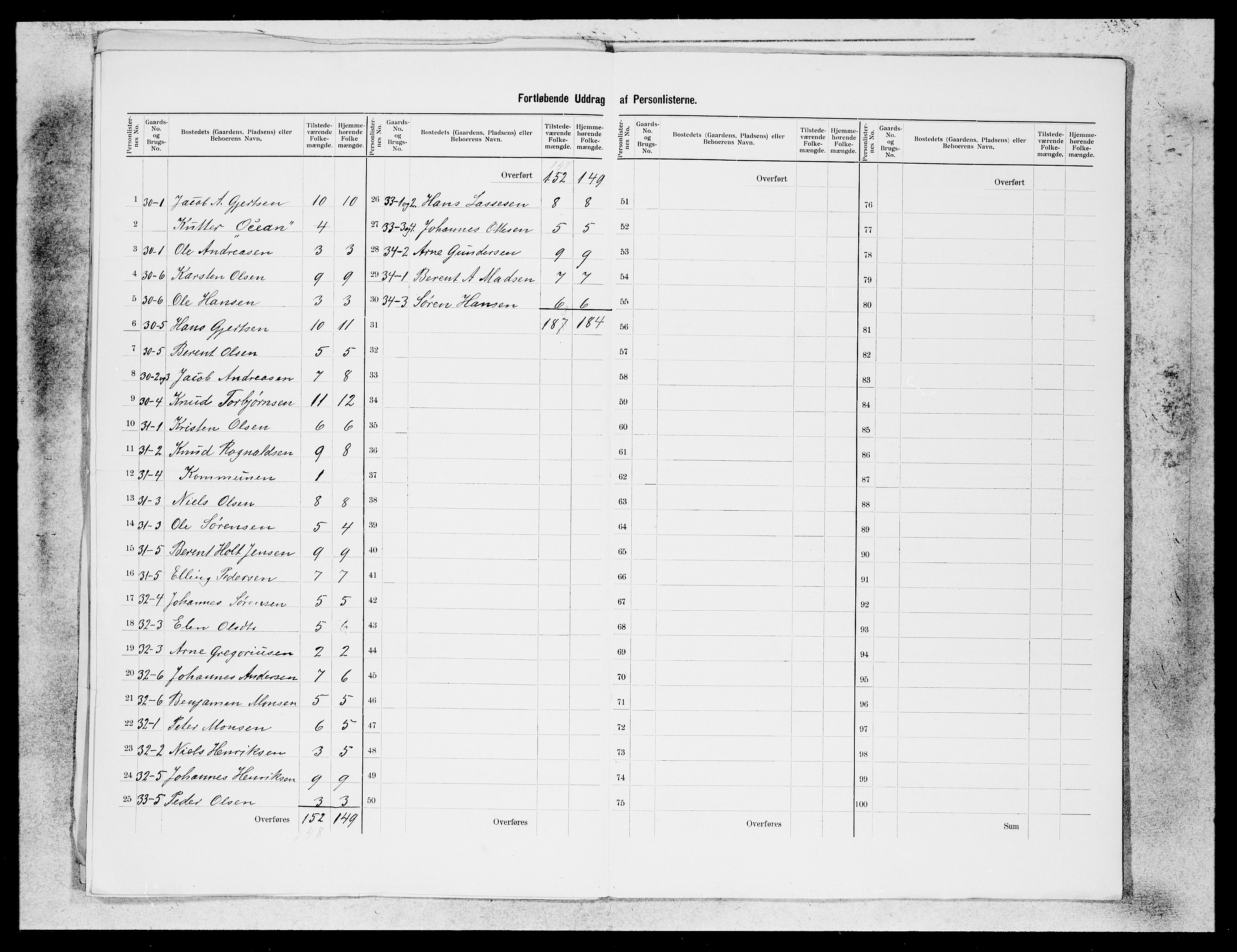 SAB, 1900 census for Hyllestad, 1900, p. 11