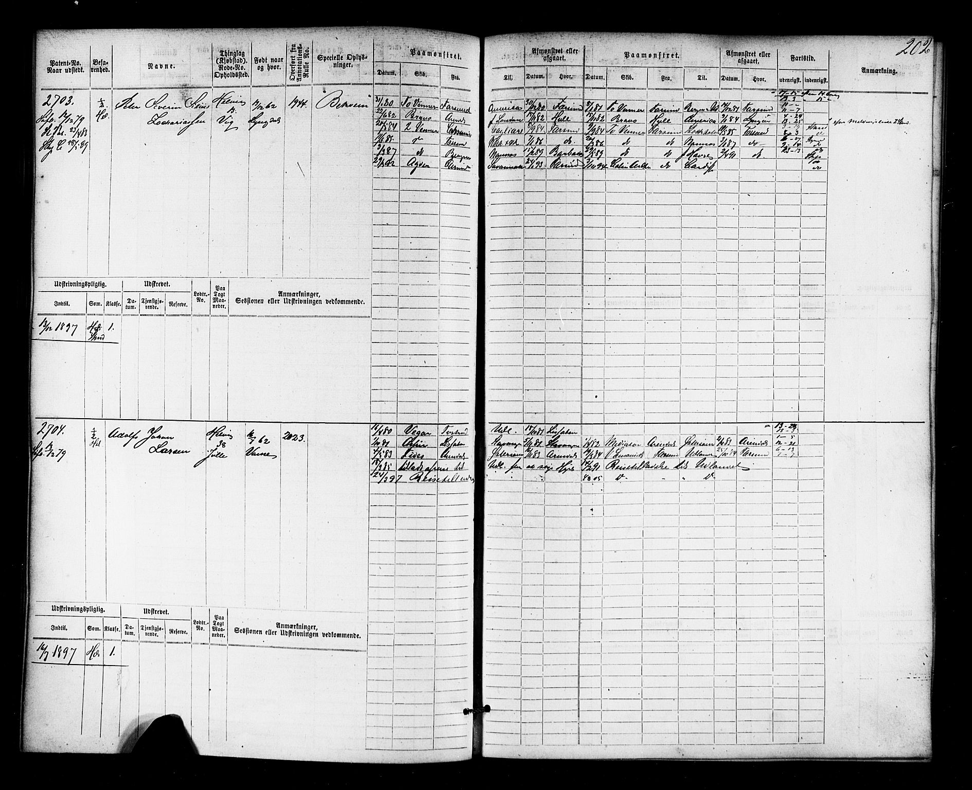 Farsund mønstringskrets, SAK/2031-0017/F/Fb/L0018: Hovedrulle nr 2301-3066, Z-10, 1875-1914, p. 207