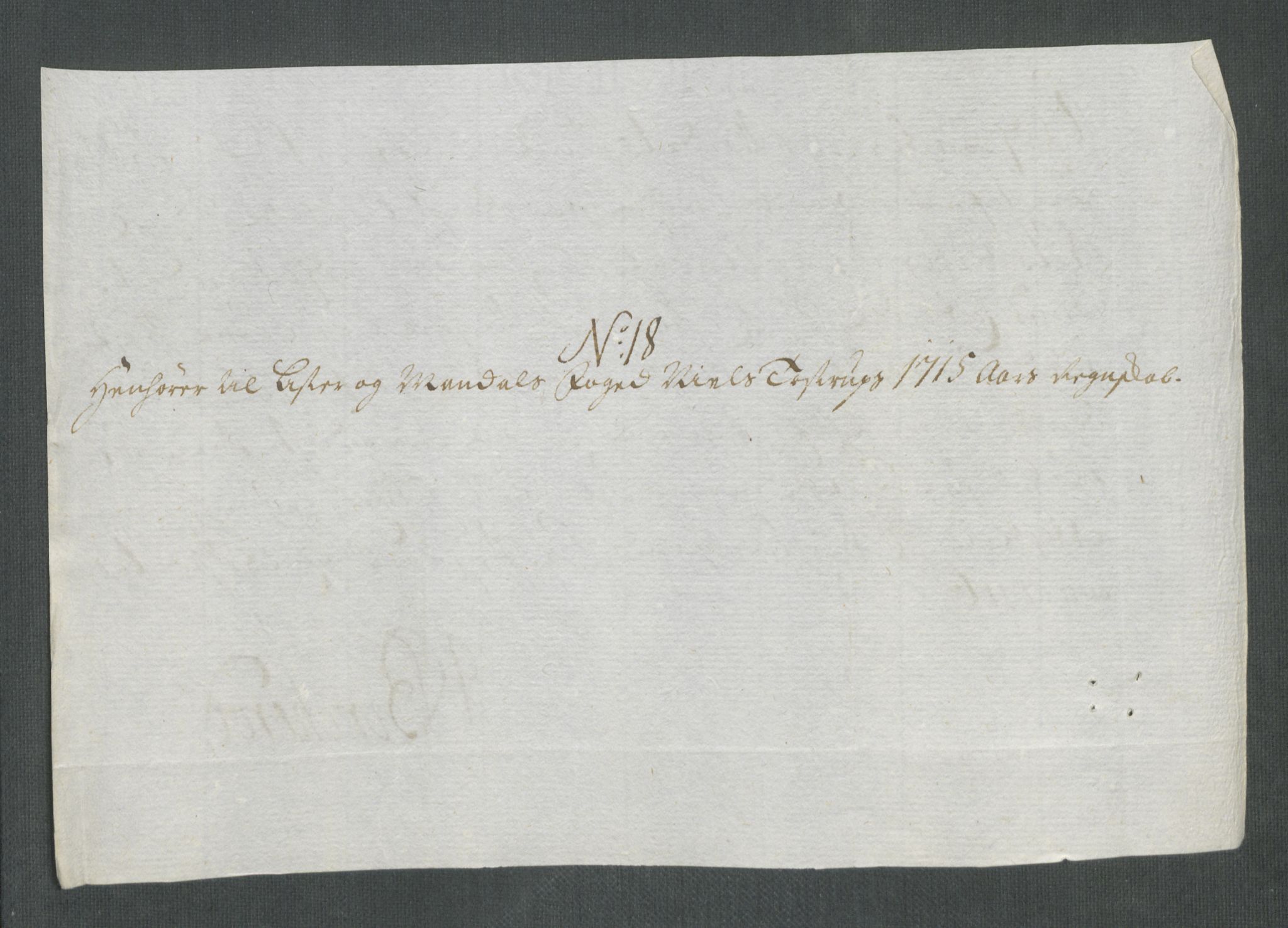 Rentekammeret inntil 1814, Reviderte regnskaper, Fogderegnskap, AV/RA-EA-4092/R43/L2559: Fogderegnskap Lista og Mandal, 1715, p. 204