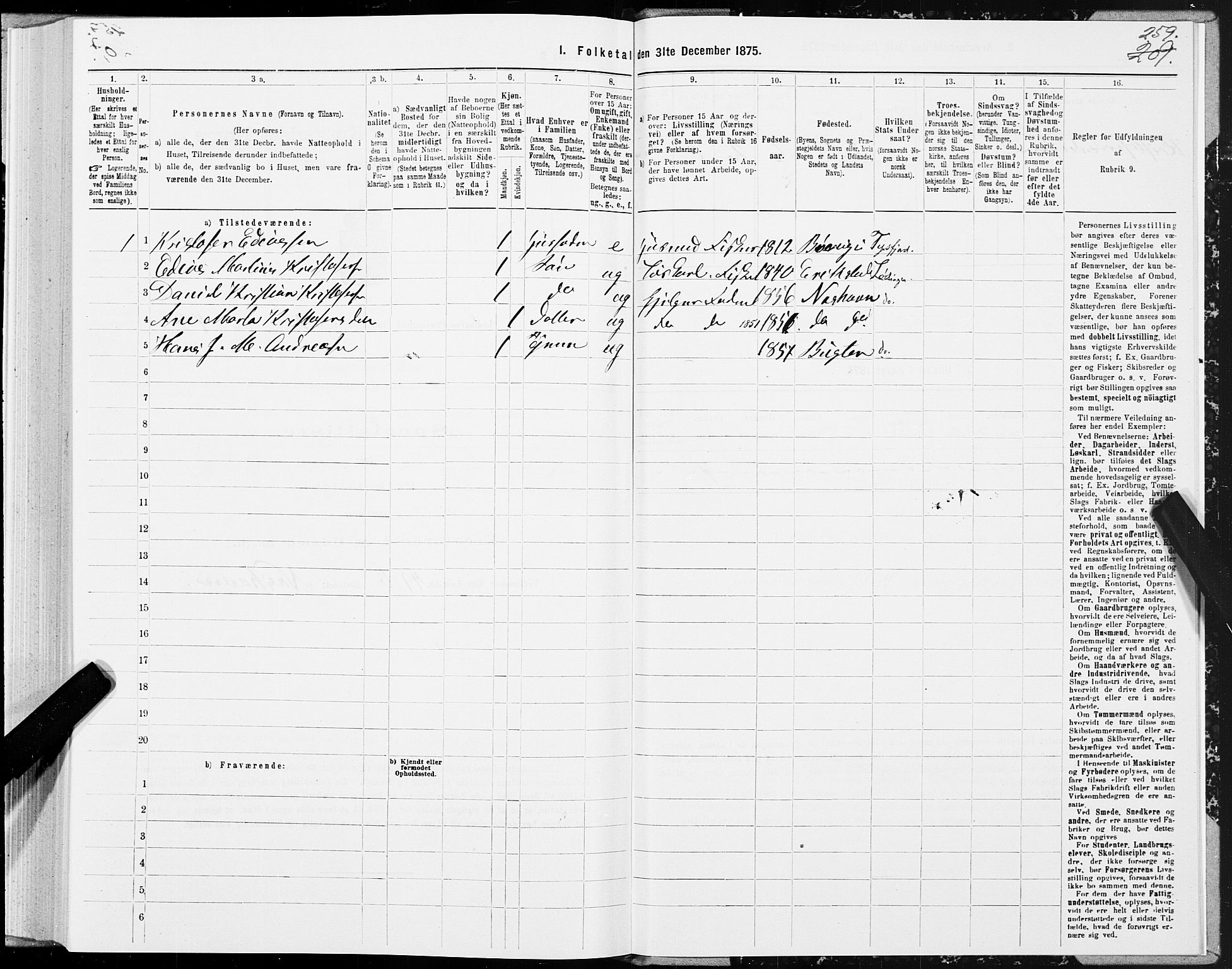 SAT, 1875 census for 1851P Lødingen, 1875, p. 1259