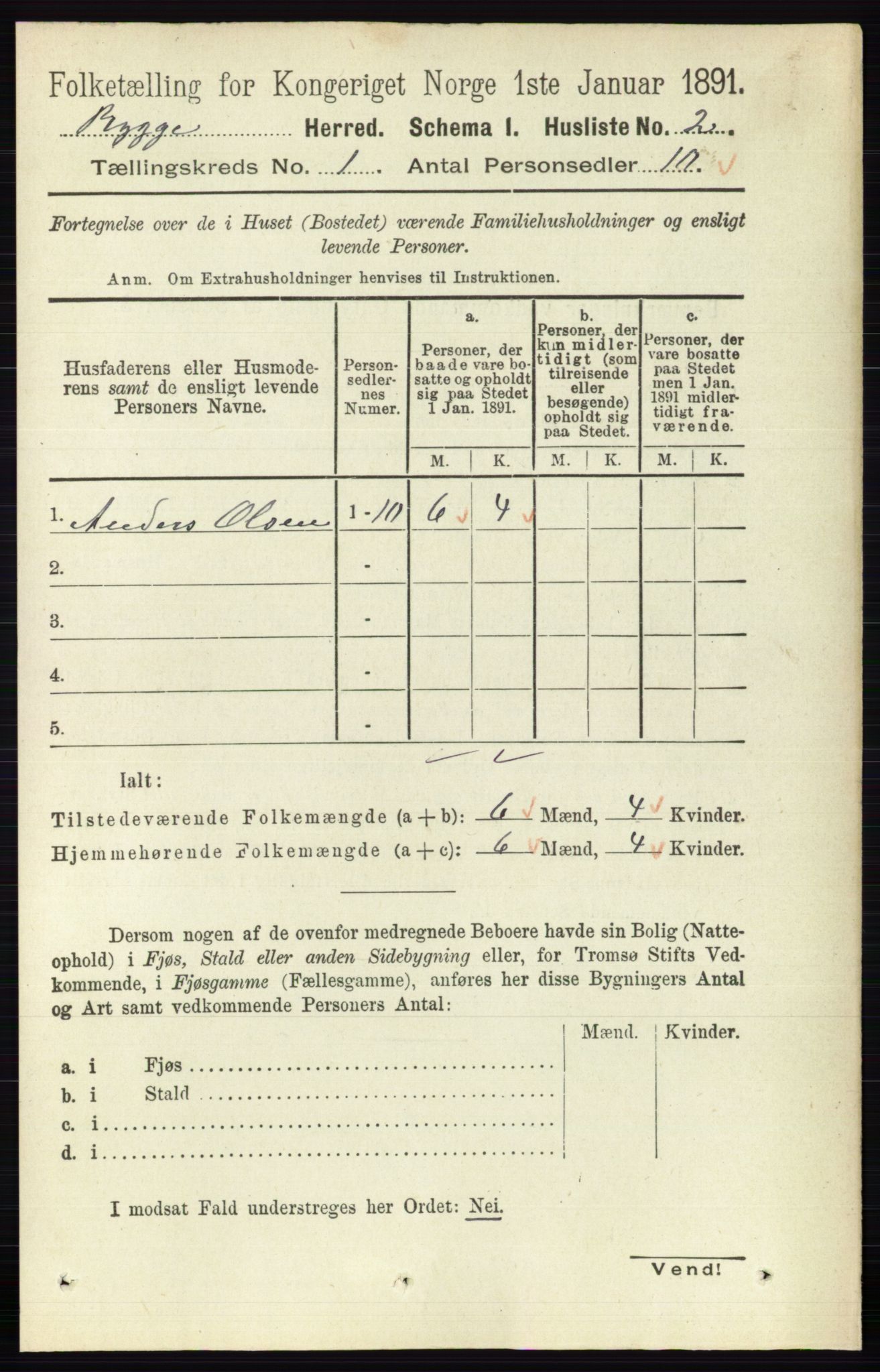 RA, 1891 census for 0136 Rygge, 1891, p. 24