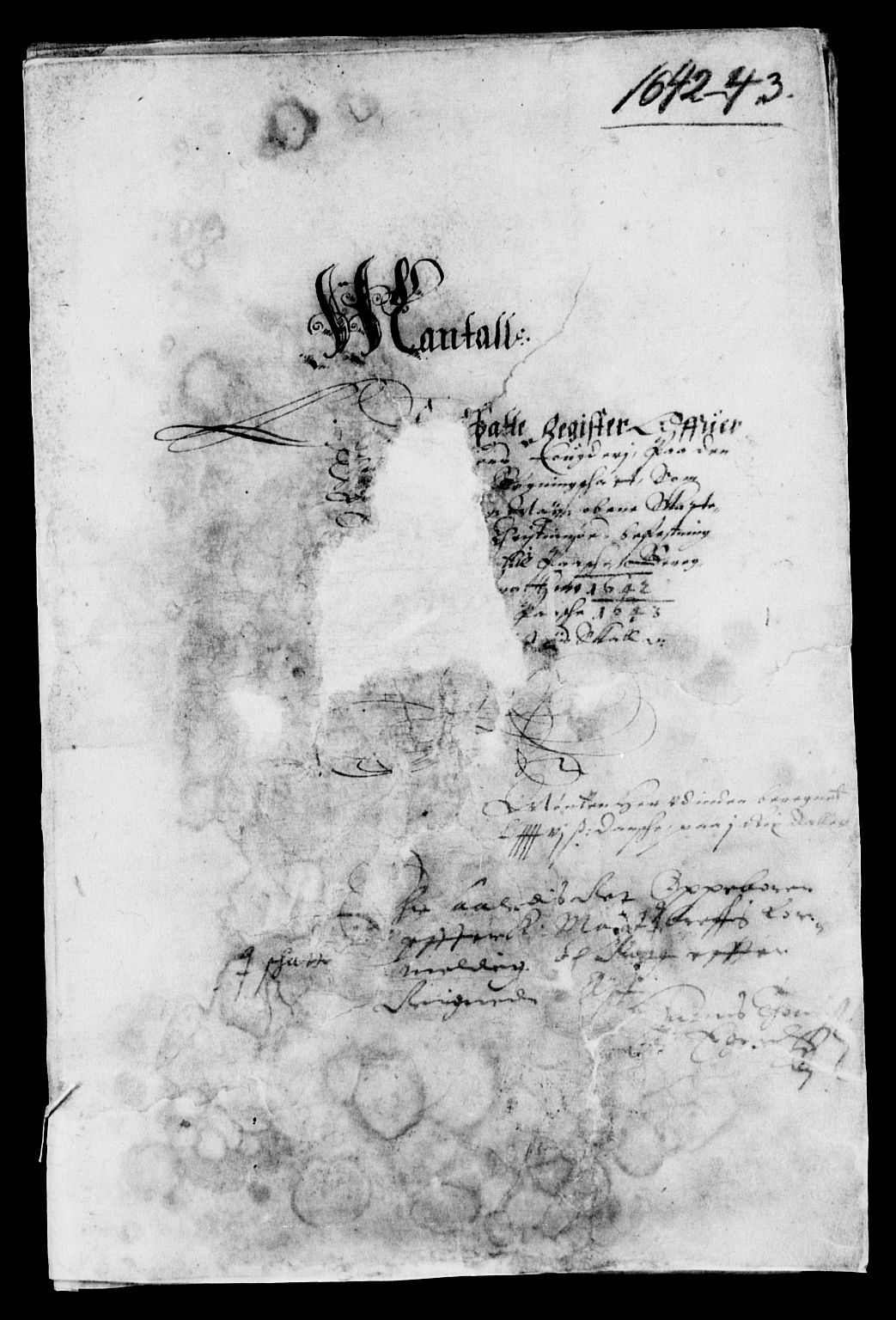 Rentekammeret inntil 1814, Reviderte regnskaper, Lensregnskaper, AV/RA-EA-5023/R/Rb/Rbp/L0028: Bratsberg len, 1642-1644