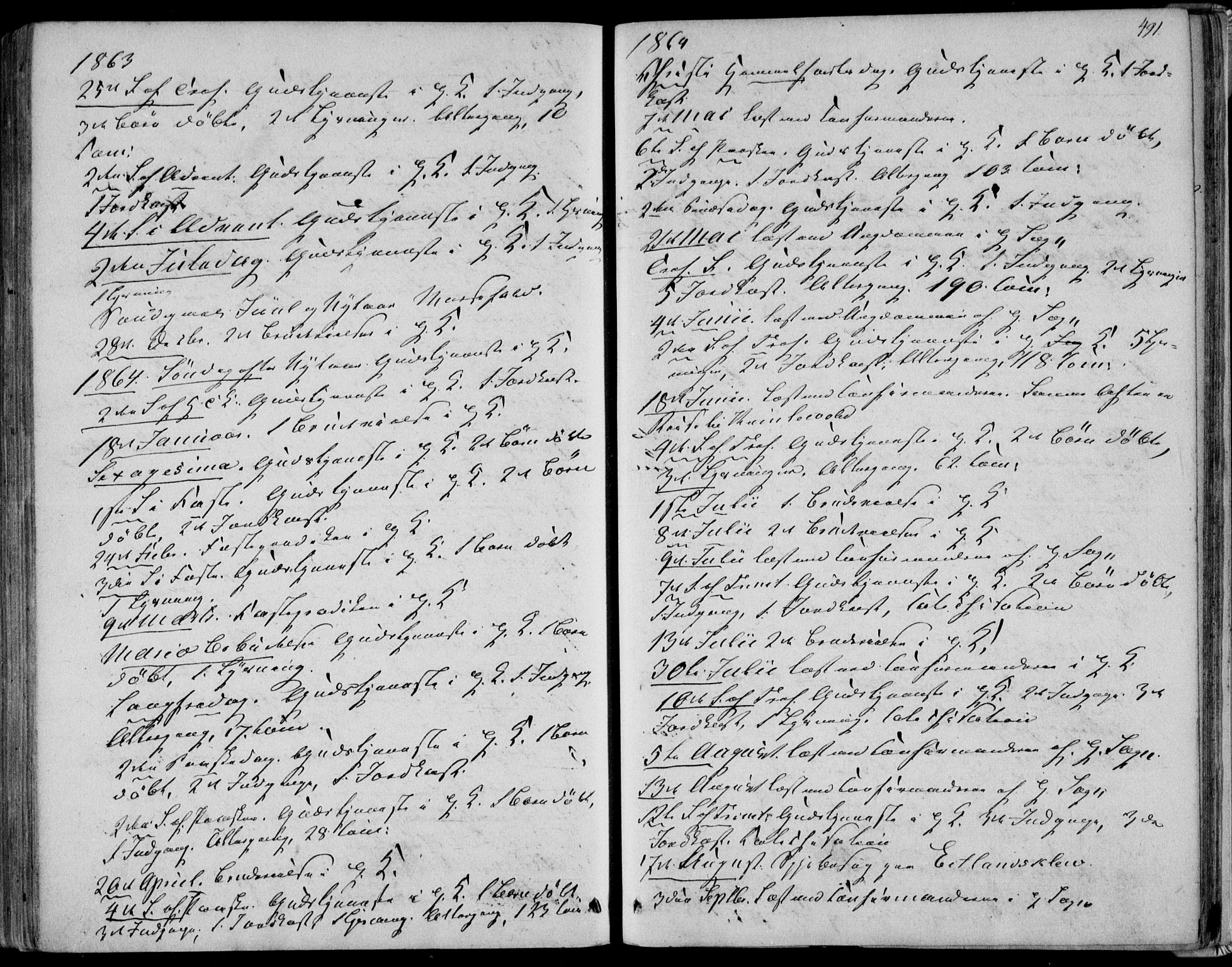 Bakke sokneprestkontor, SAK/1111-0002/F/Fa/Fab/L0002: Parish register (official) no. A 2, 1855-1884, p. 491